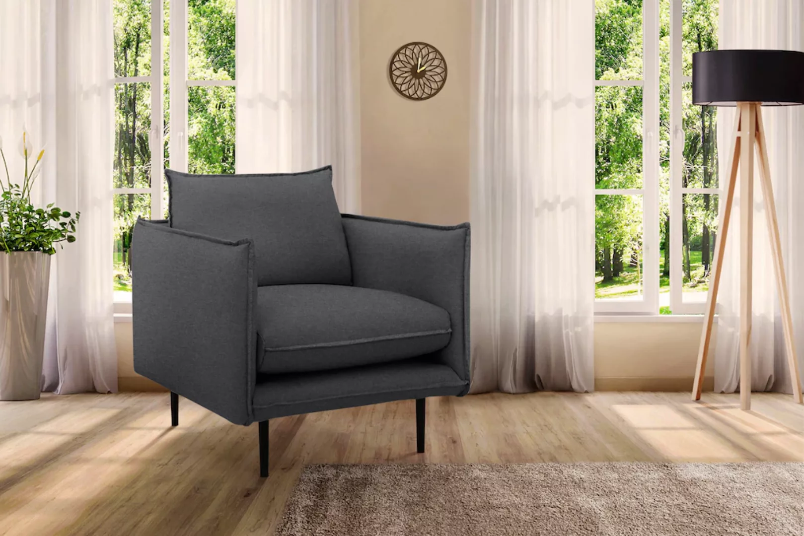 INOSIGN Sessel "Somba", mit dickem Keder und eleganter Optik günstig online kaufen