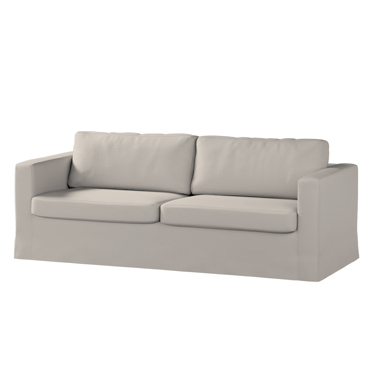 Bezug für Karlstad 3-Sitzer Sofa nicht ausklappbar, lang, hellbeige, Bezug günstig online kaufen