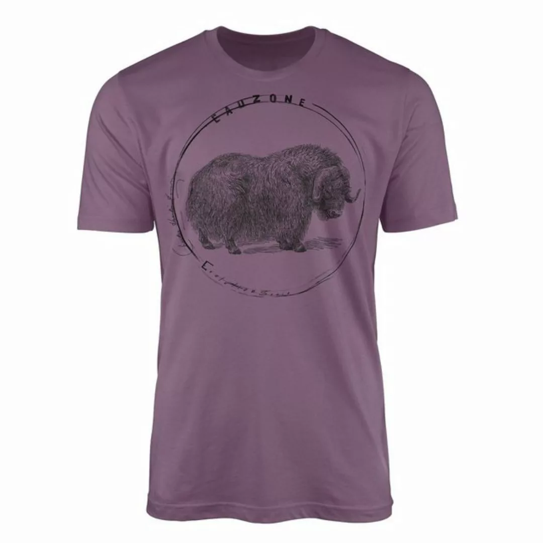 Sinus Art T-Shirt Evolution Herren T-Shirt Moschusochse günstig online kaufen