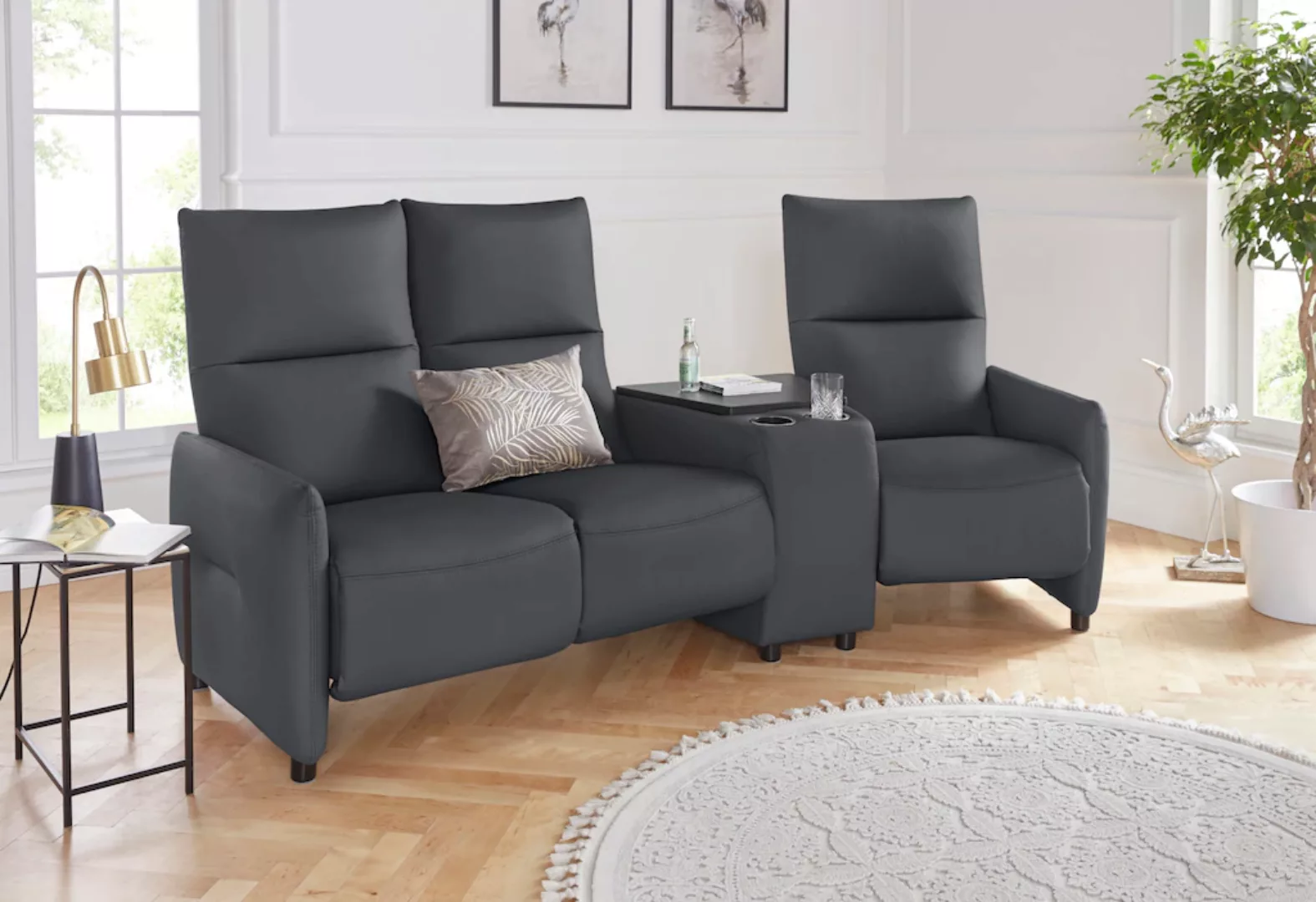 exxpo - sofa fashion 3-Sitzer "Fado, Kinosofa mit Ablage und Staufach, supe günstig online kaufen