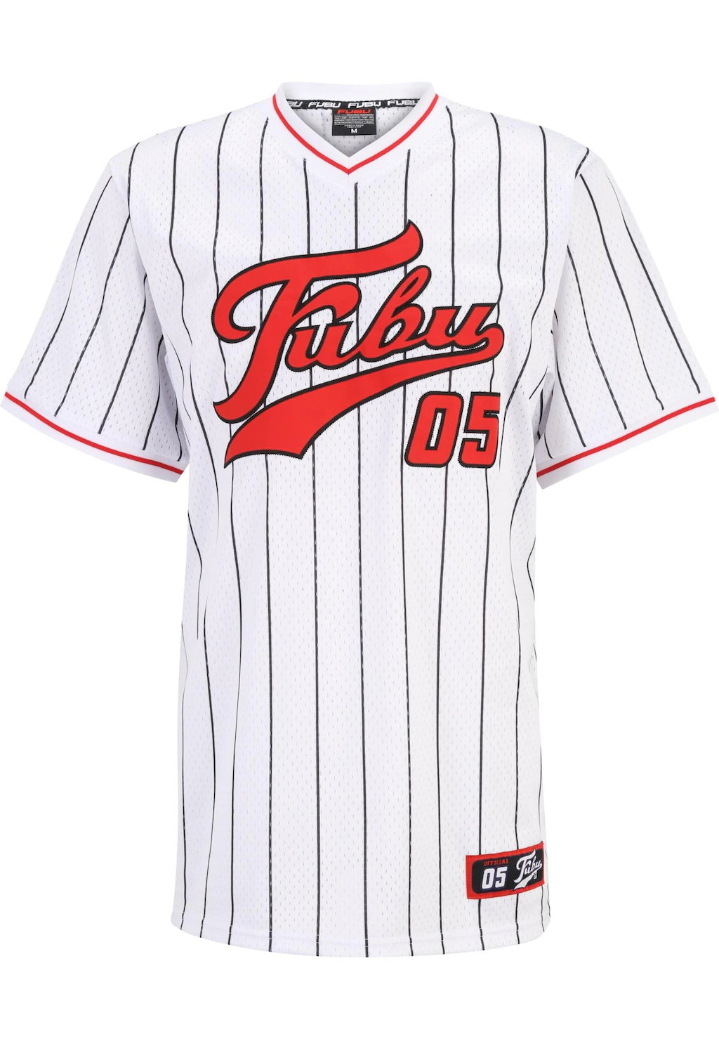 Fubu T-Shirt "Fubu Herren FM231-005-1 FUBU Varsity Pinstriped Mesh Tee" günstig online kaufen