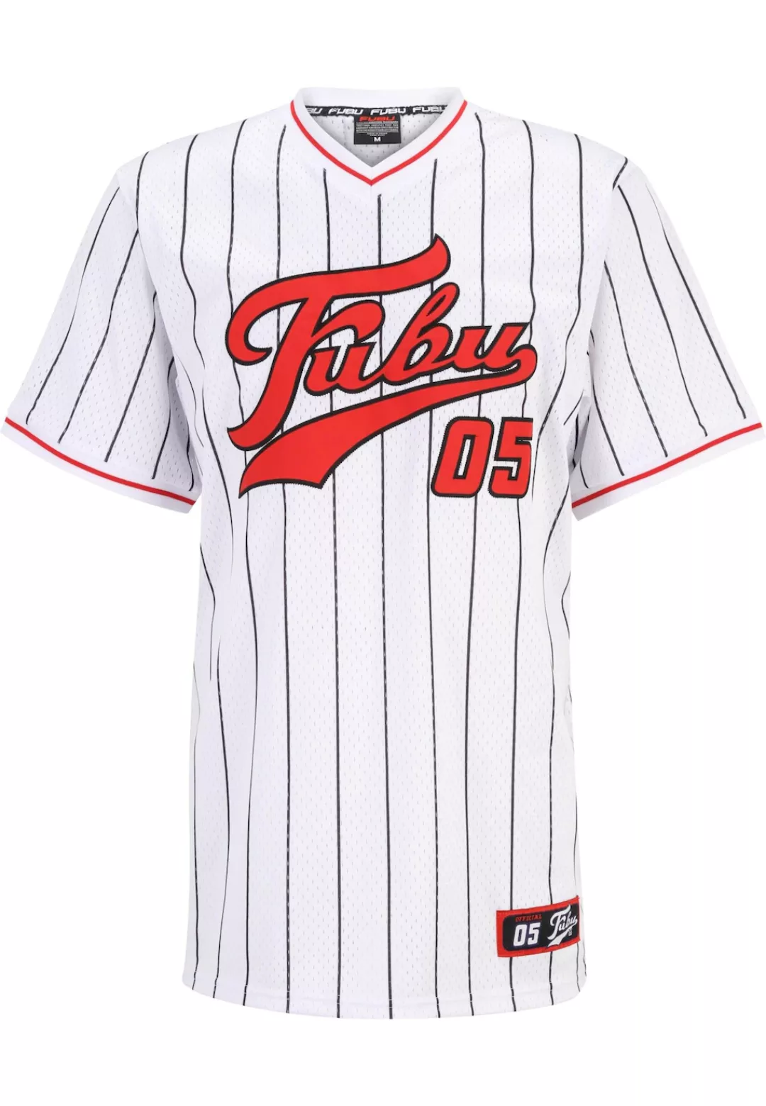 Fubu T-Shirt "Fubu Herren FM231-005-1 FUBU Varsity Pinstriped Mesh Tee" günstig online kaufen