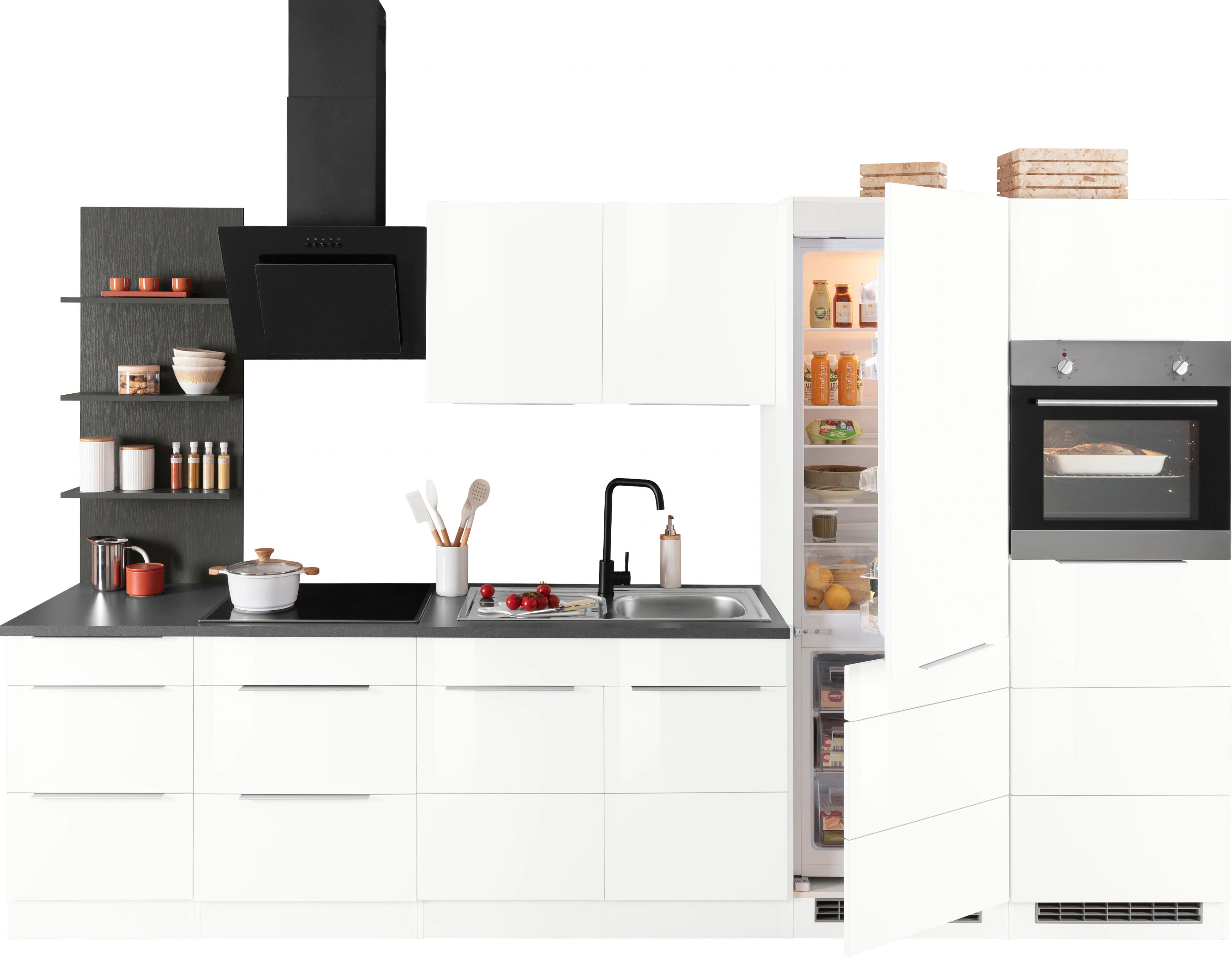 Kochstation Küchenzeile "KS-Brindisi", ohne Geräte, Breite 330 cm günstig online kaufen
