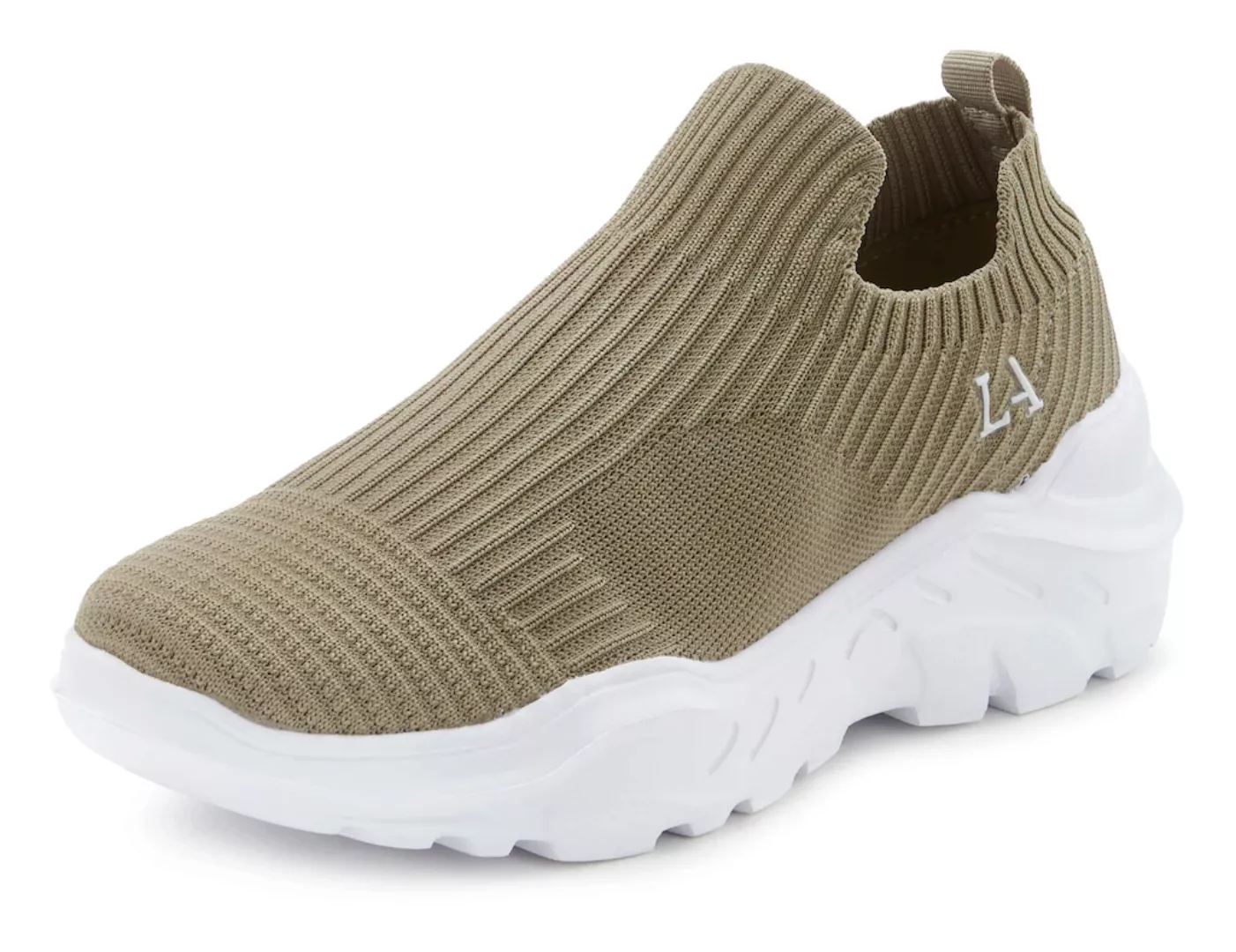 LASCANA Sneaker, Freizeitschuh, Halbschuh,Slipper,elastisches Mesh, leichte günstig online kaufen