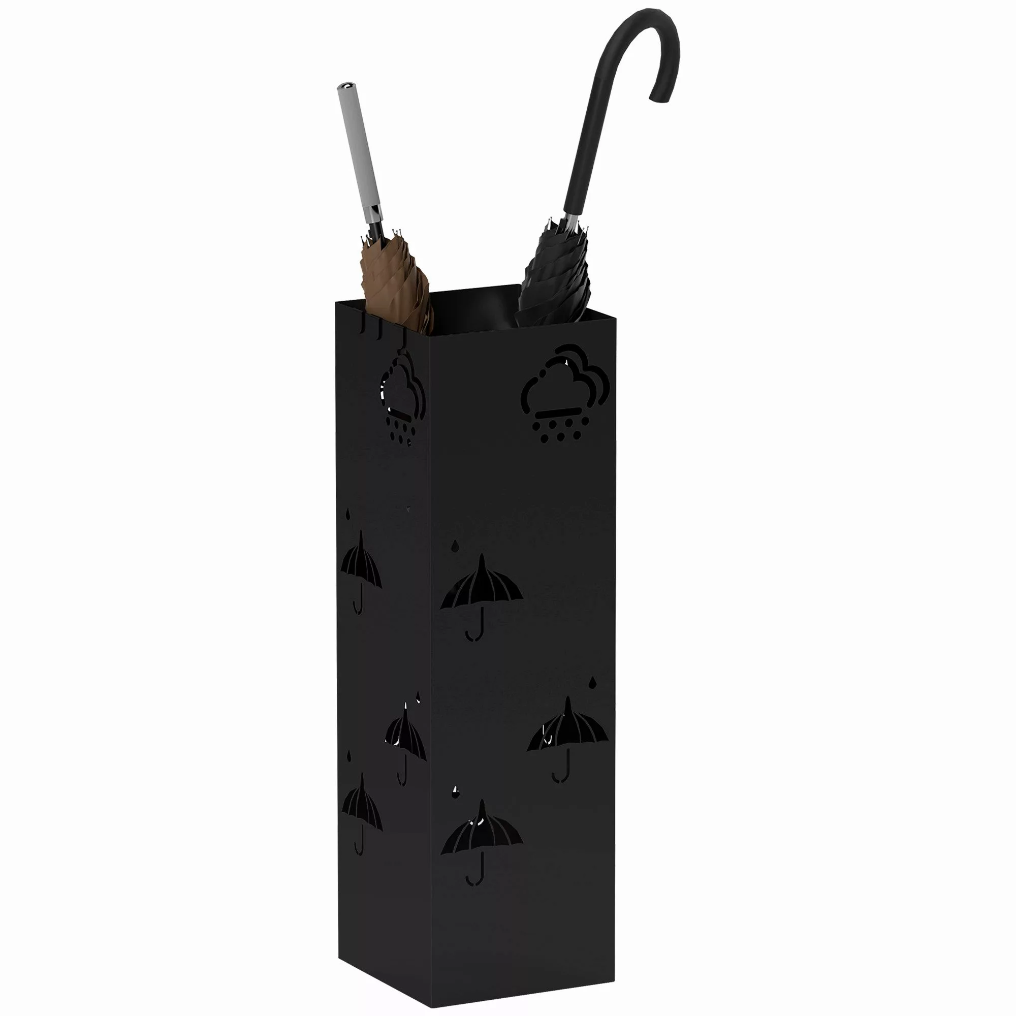 HOMCOM Schirmständer Regenschirmhalter mit 4 Haken, günstig online kaufen
