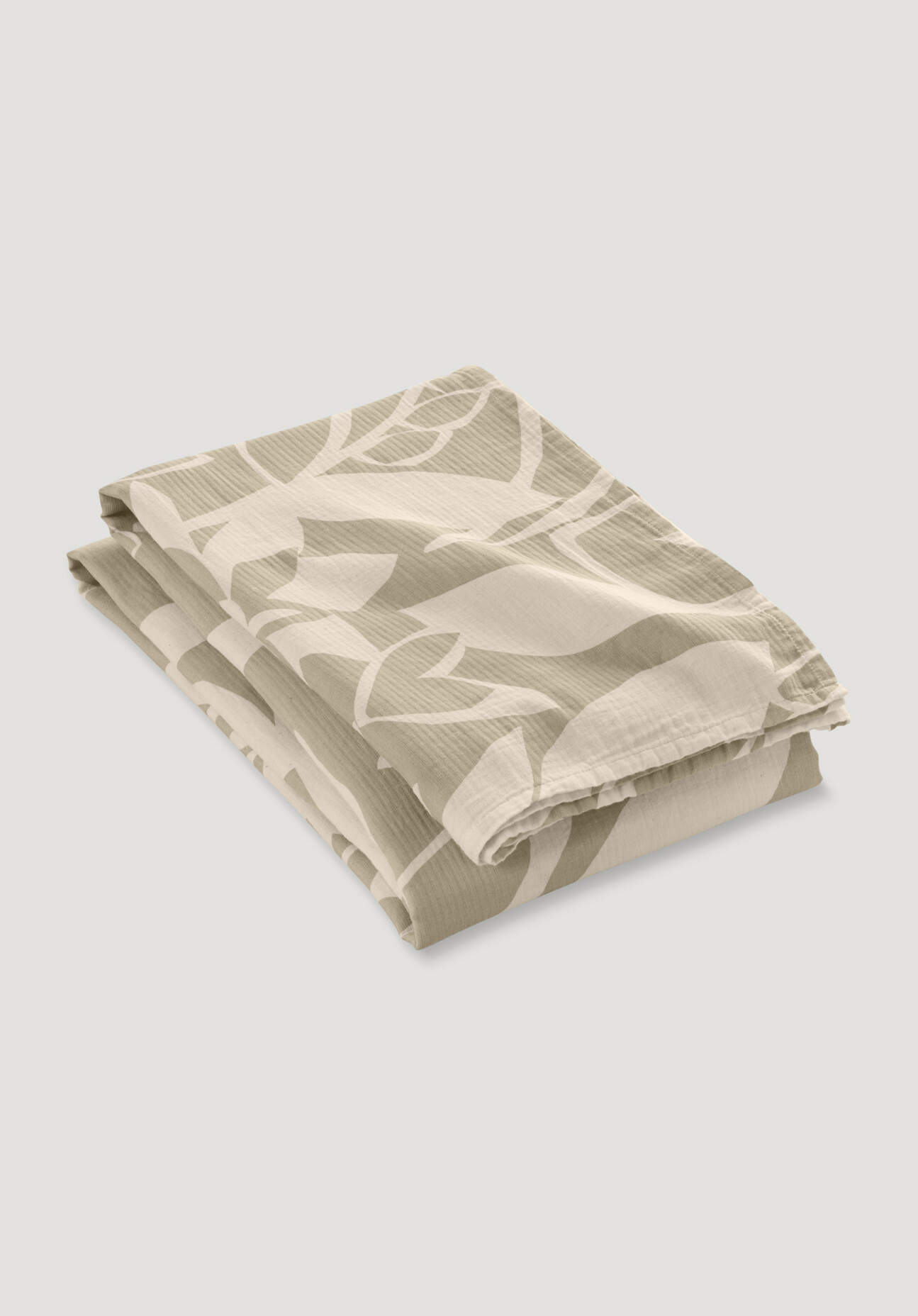 hessnatur Musselin Tagesdecke GRIT aus Baumwolle - grün - Größe 240x260 cm günstig online kaufen
