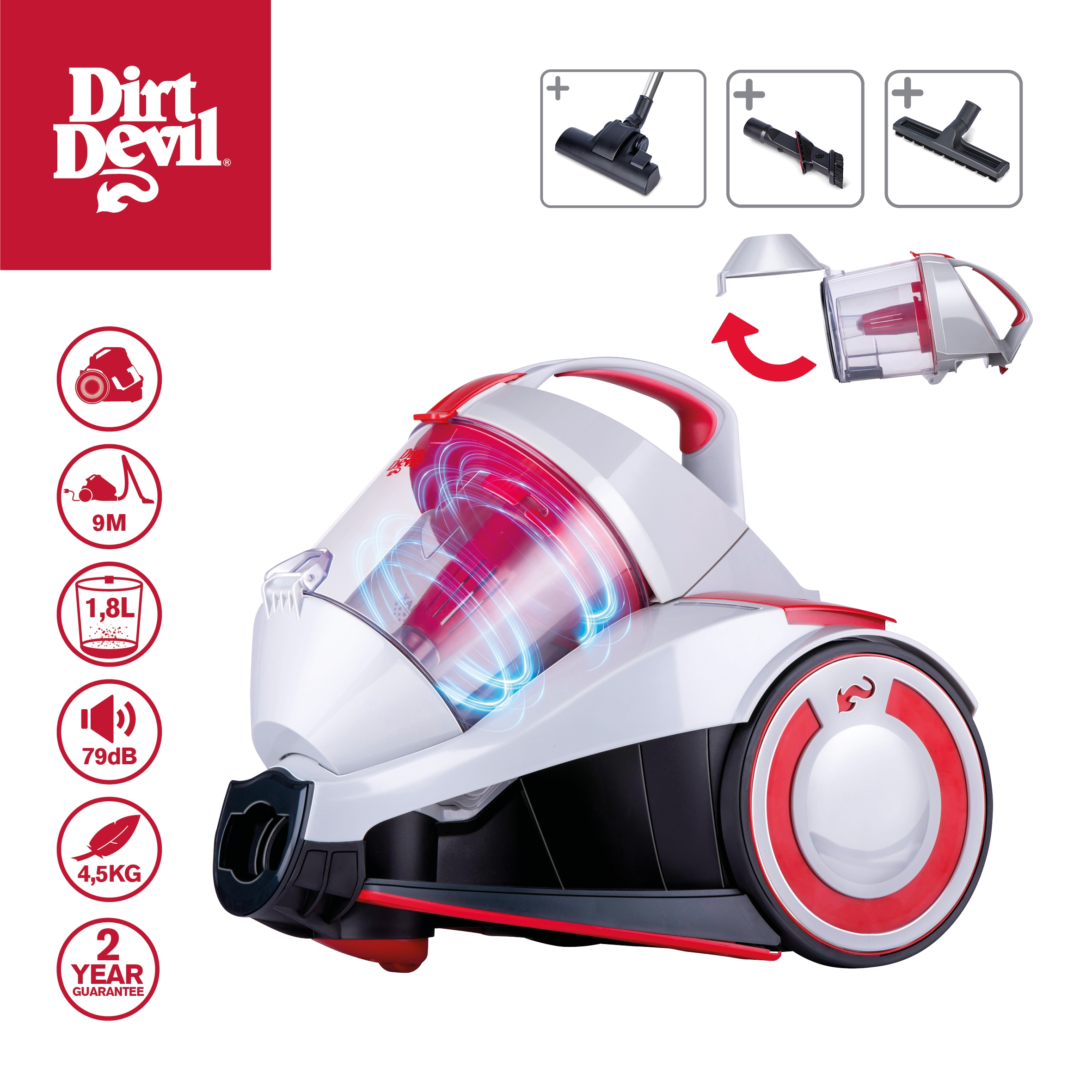 DIRT DEVIL Bodenstaubsauger »DD2502«, 700 W, beutellos günstig online kaufen