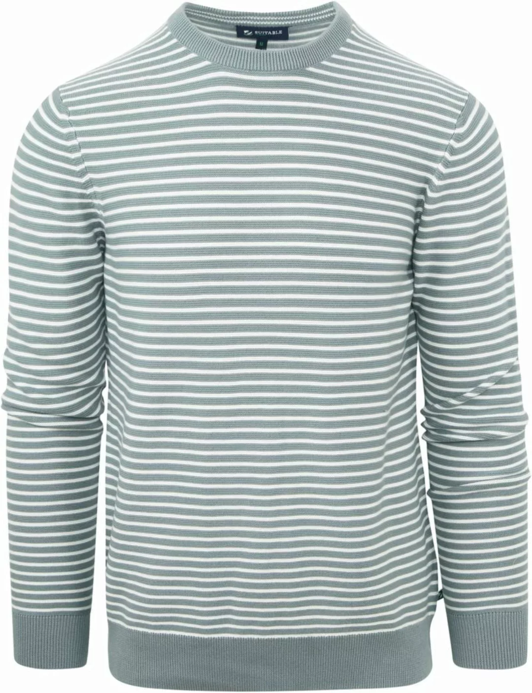 Suitable Respect Pullover Otto Grün Streifen - Größe L günstig online kaufen