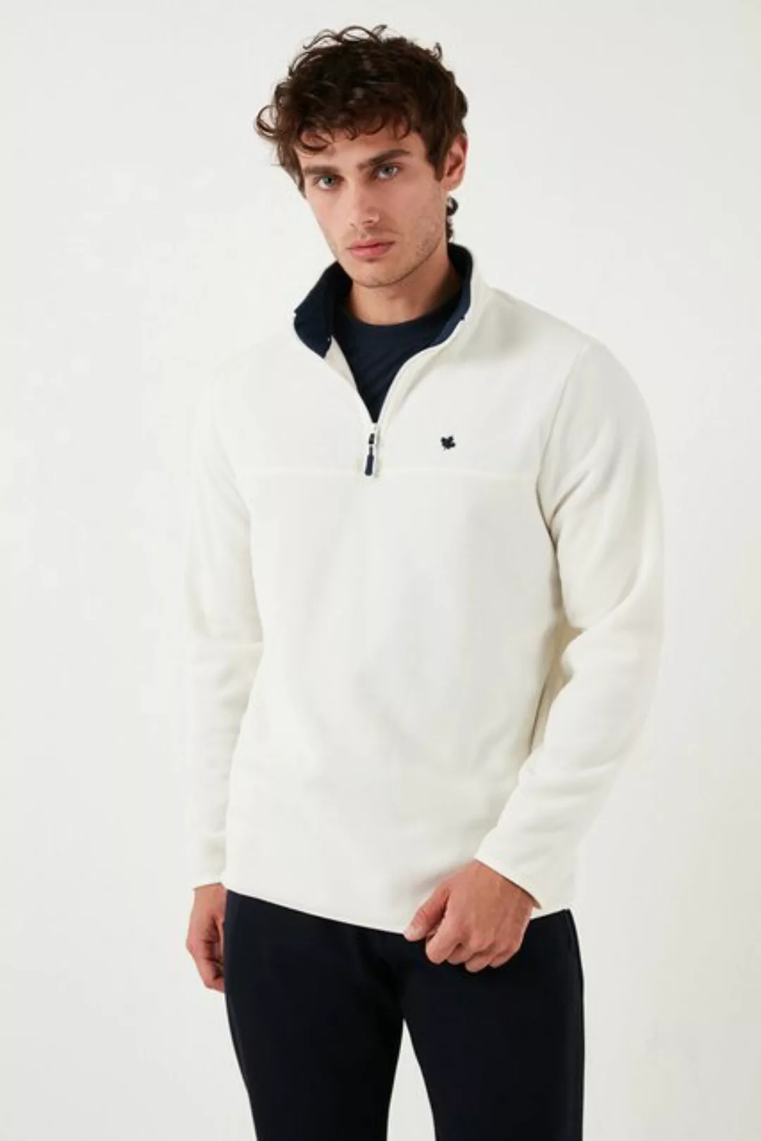 Buratti Fleecepullover Slim Fit günstig online kaufen