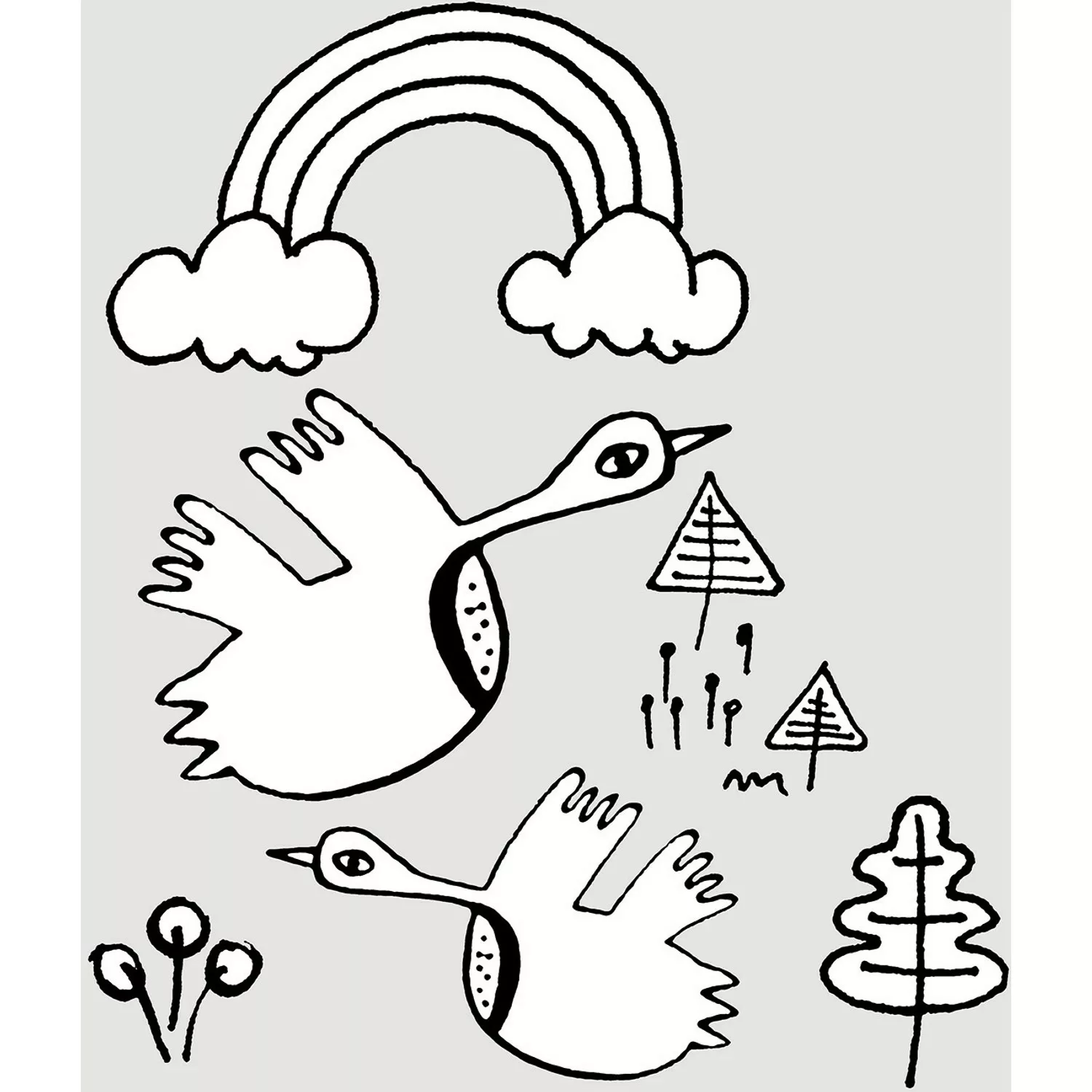 Komar Poster »Scribble Birdy«, Tiere, (1 St.), Kinderzimmer, Schlafzimmer, günstig online kaufen