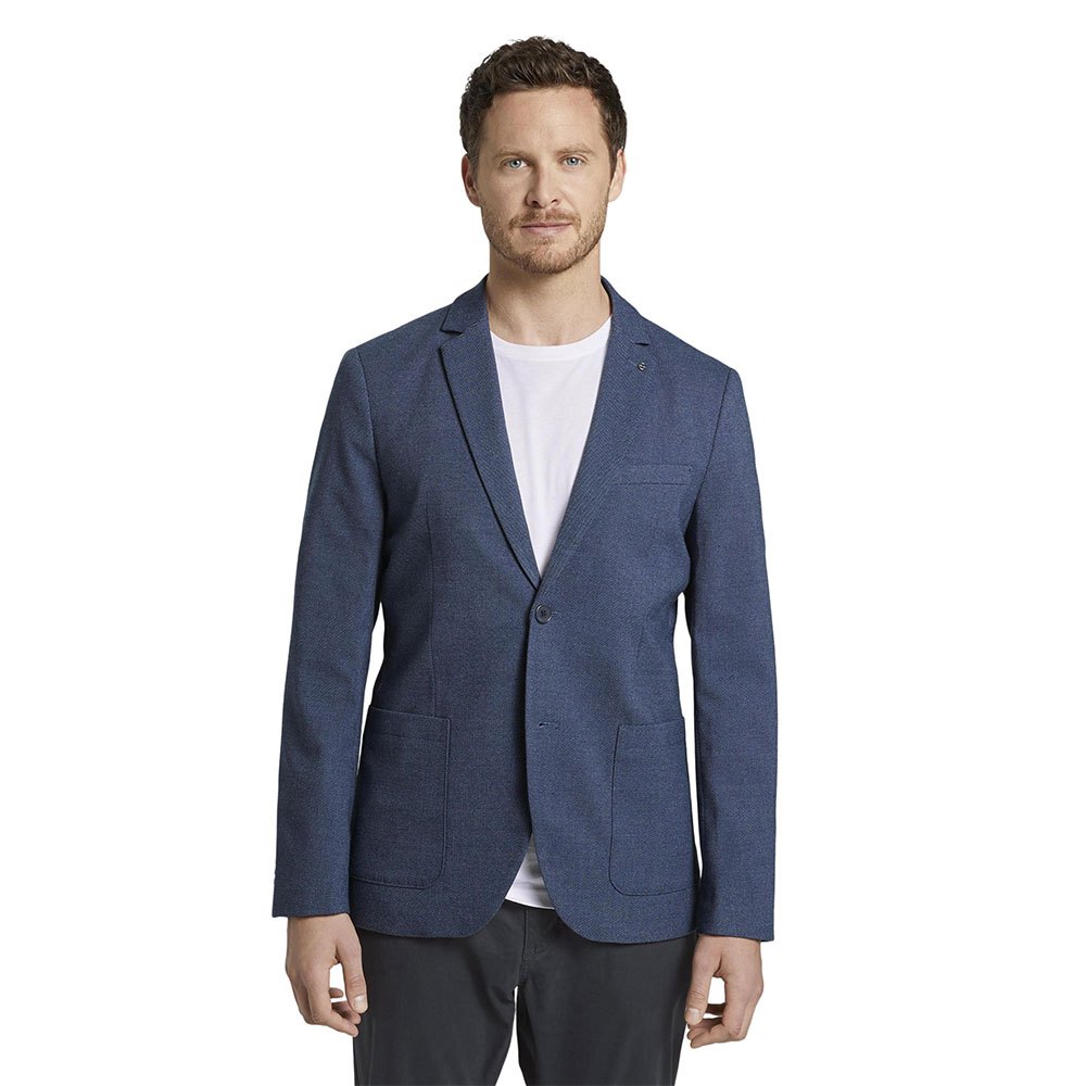 Tom Tailor Blazer 46 Blazer Structure Blue günstig online kaufen