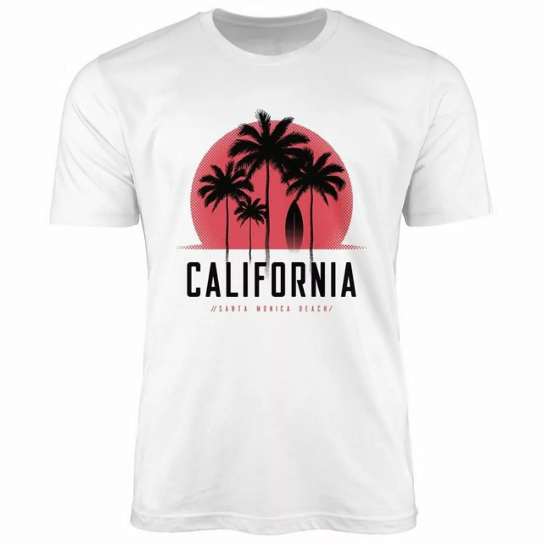 Neverless Print-Shirt Herren T-Shirt California Palmen Santa Monica Beach S günstig online kaufen