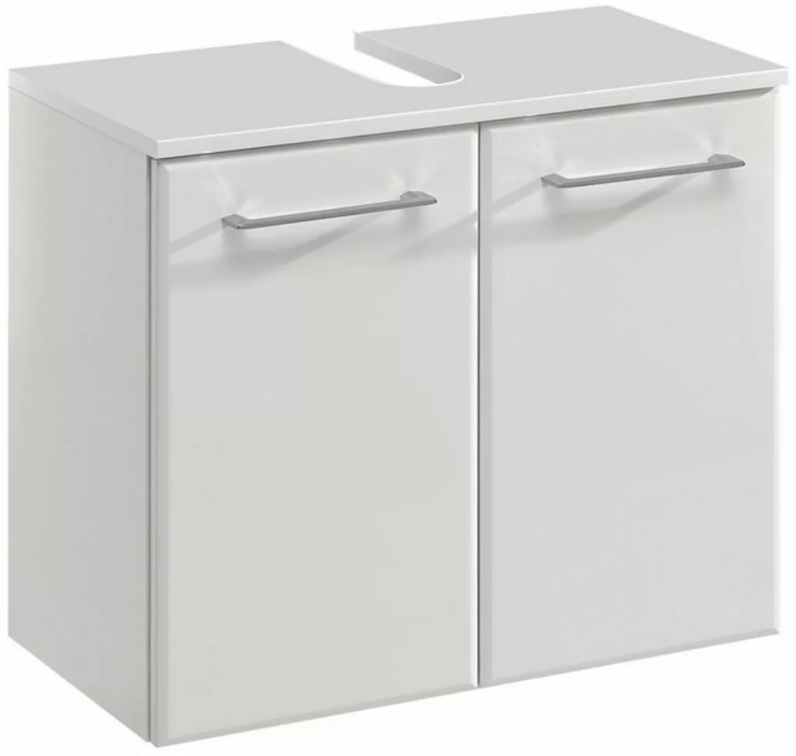 PELIPAL Waschbeckenunterschrank in Weiß Hochglanz mit 2 Türen (BxHxT: 60x53 günstig online kaufen