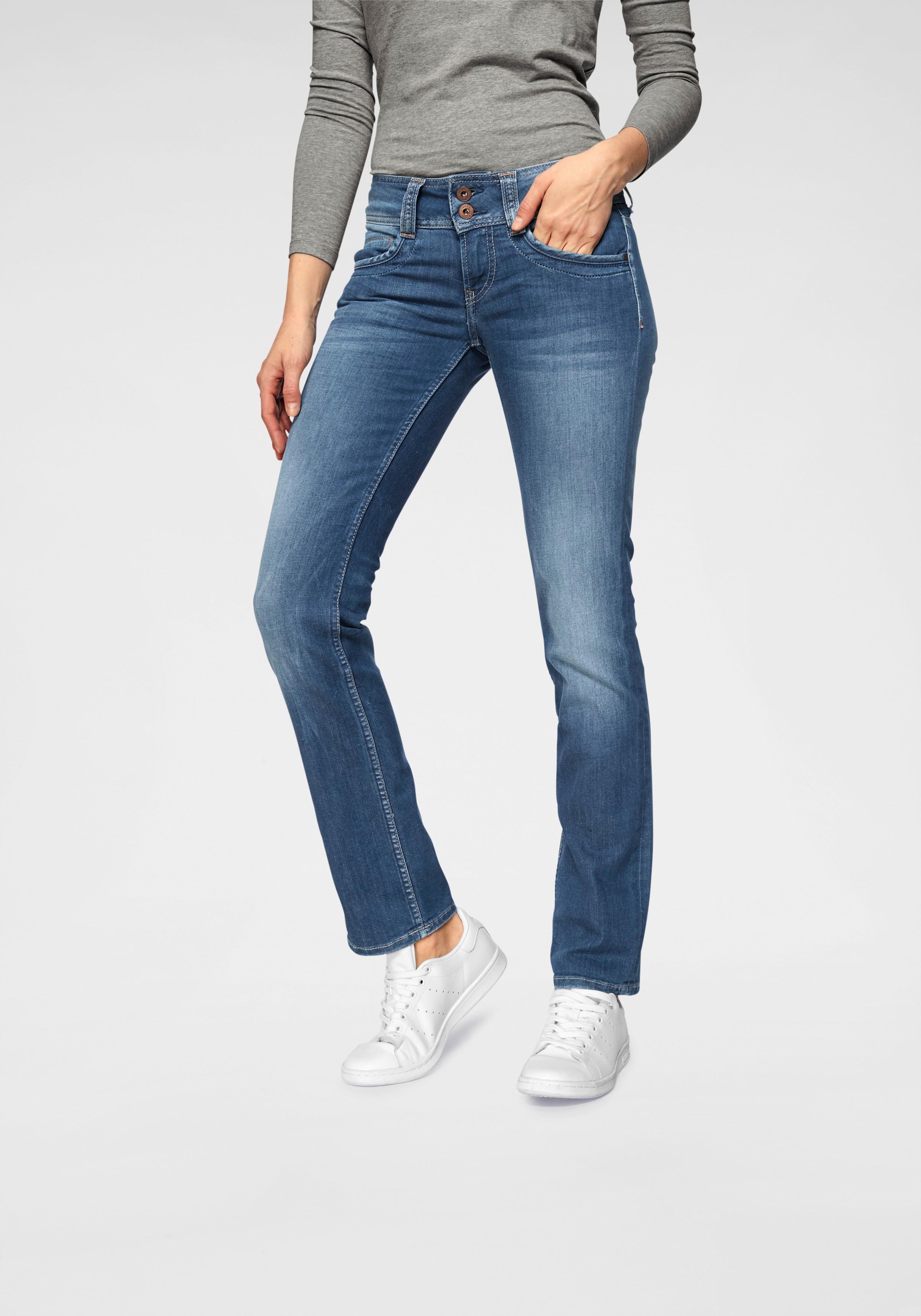 Pepe Jeans Damen Jeans Gen - Regular Fit - Blau - Royal Dark günstig online kaufen