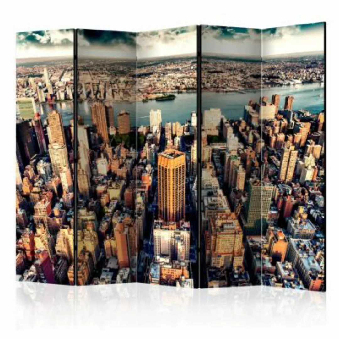 artgeist Paravent Bird's Eye View of New York II [Room Dividers] mehrfarbig günstig online kaufen