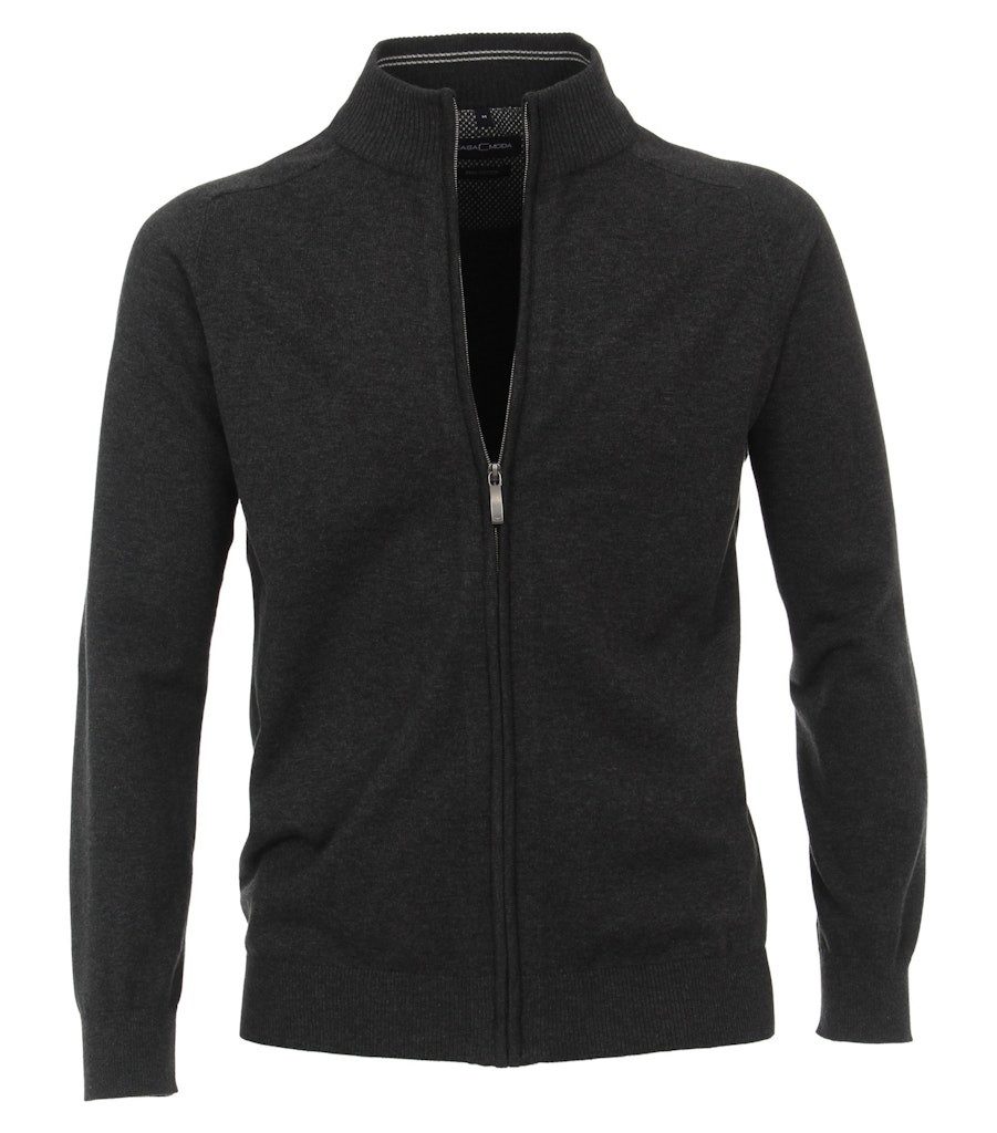 CASAMODA Strickjacke 004450 Pima-Baumwolle Stehkragen Normale günstig online kaufen