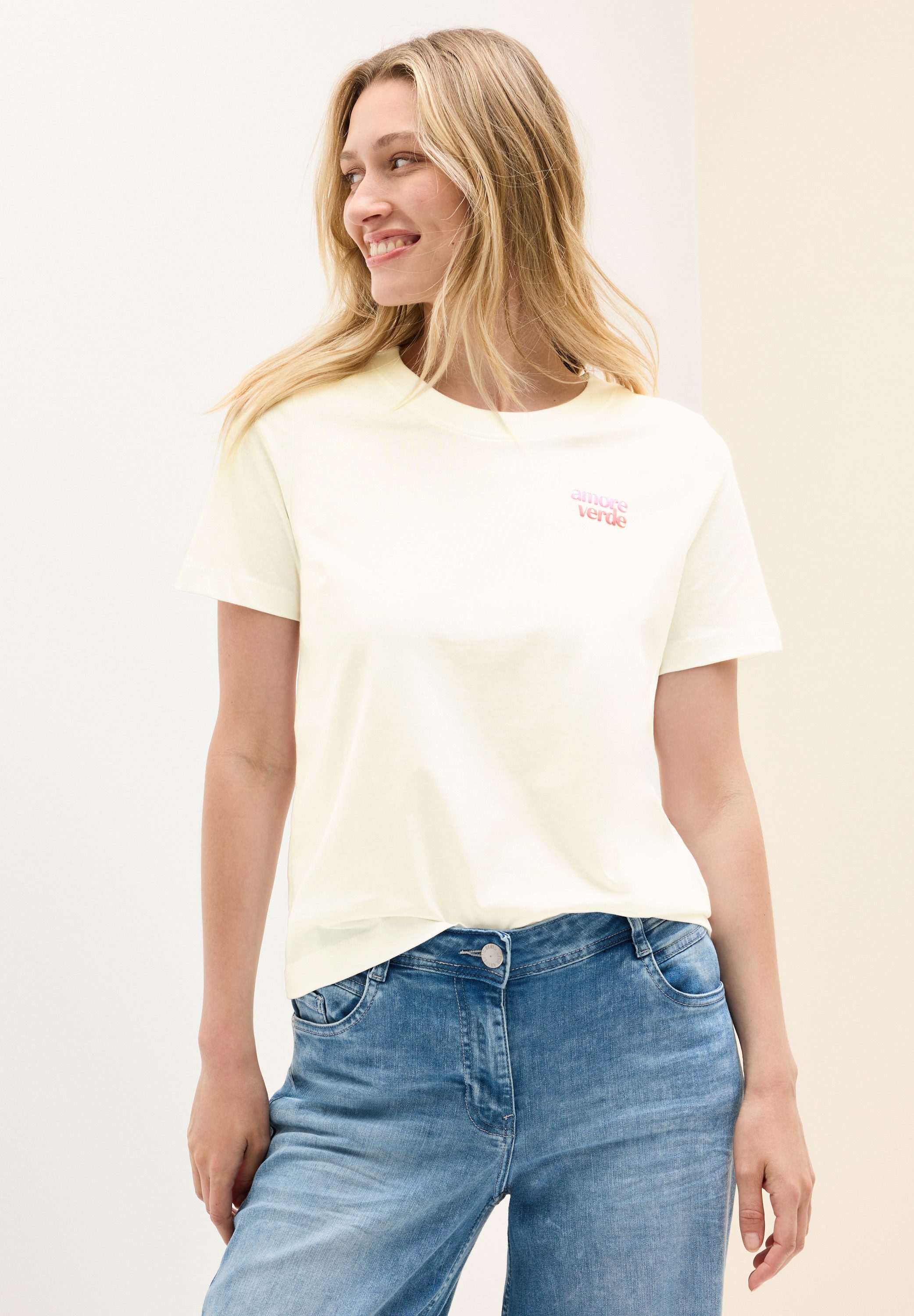 Cecil Print-Shirt, aus reiner Baumwolle günstig online kaufen
