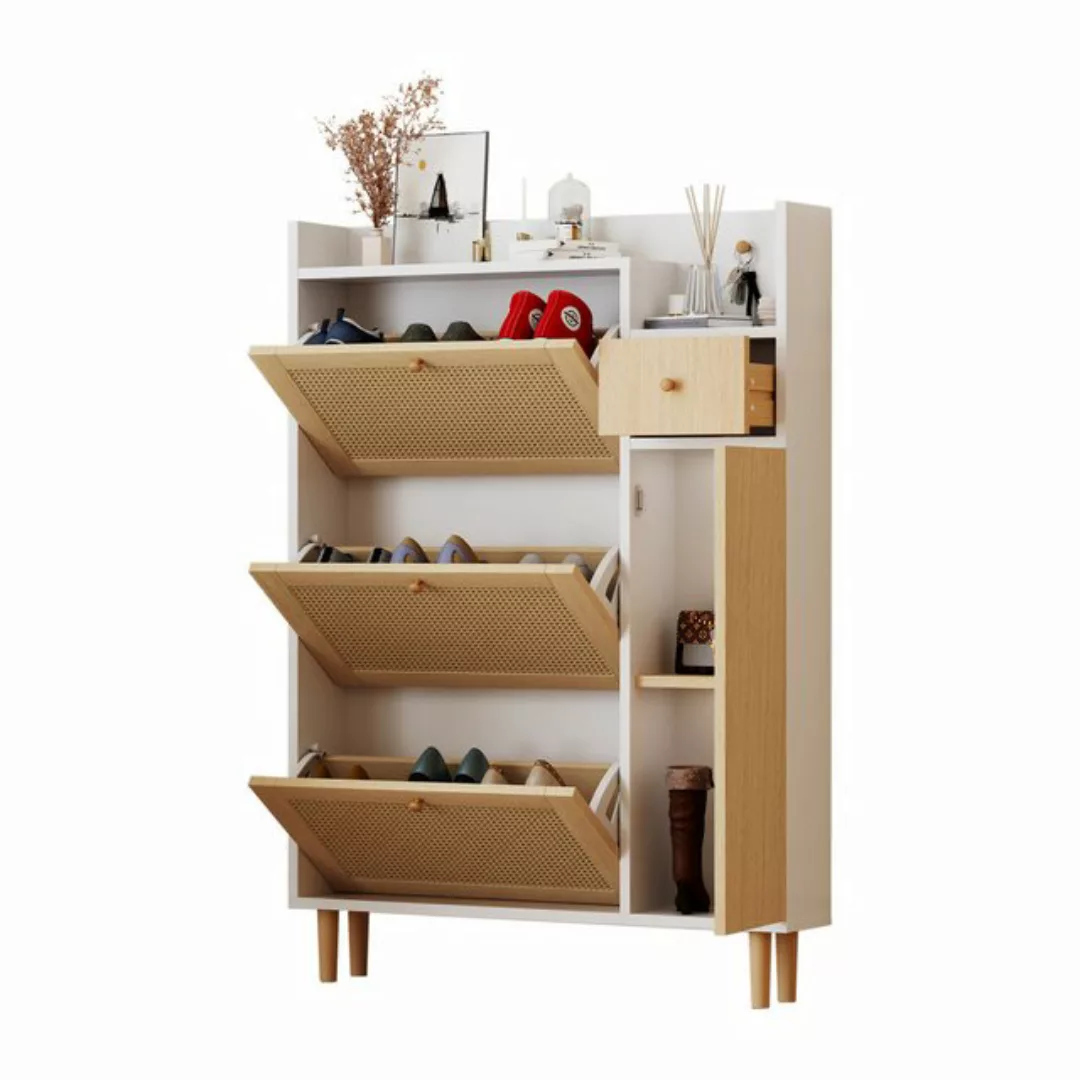 HAUSS SPLOE Schuhschrank Sideboard Kommode mit Massivholzbeinen und Griffen günstig online kaufen