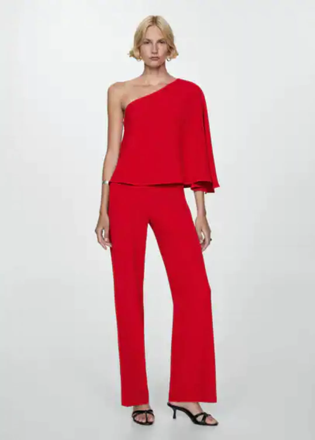 Cape-Jumpsuit mit asymmetrischem Ärmel günstig online kaufen