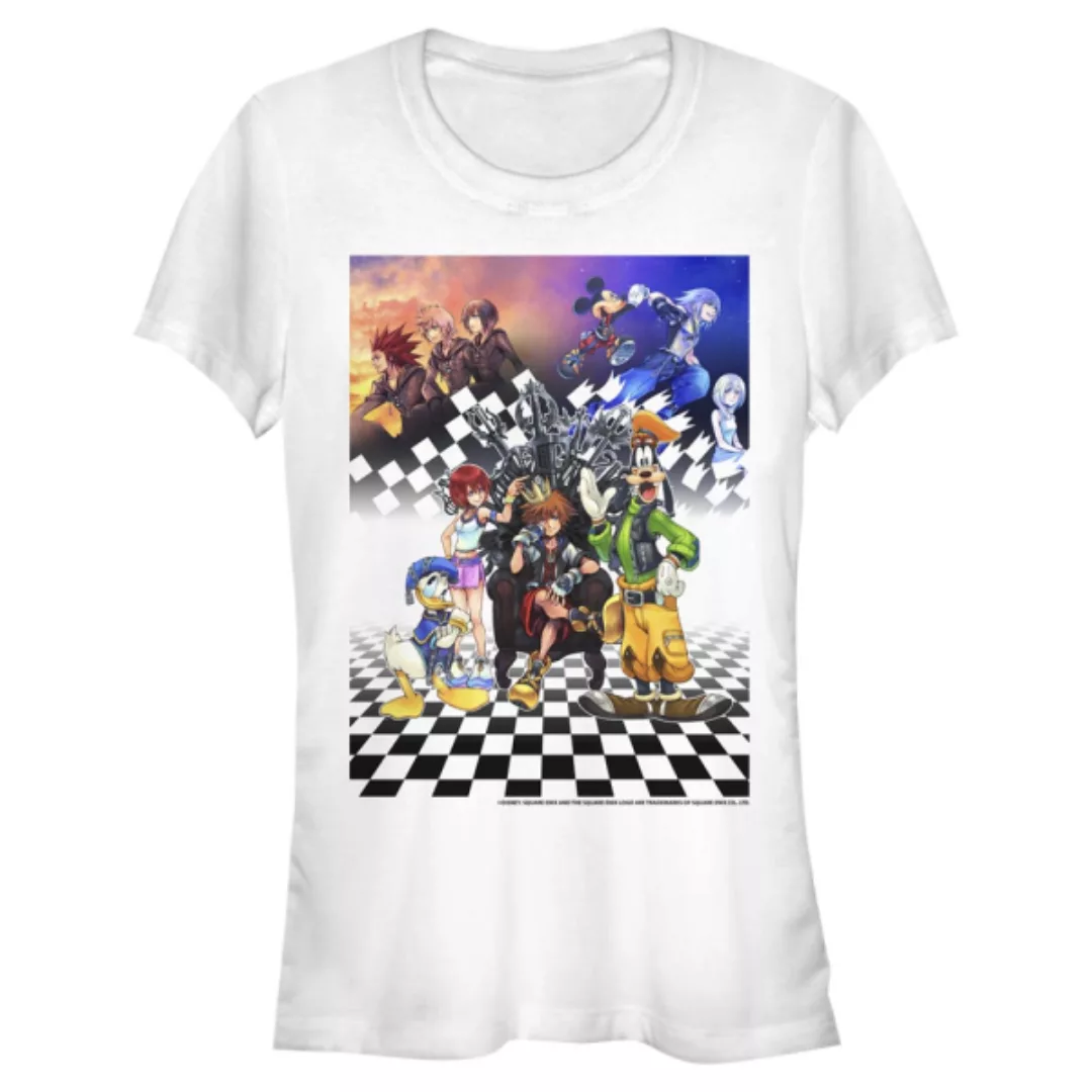 Disney - Kingdom Hearts - Gruppe Group Checkers - Frauen T-Shirt günstig online kaufen