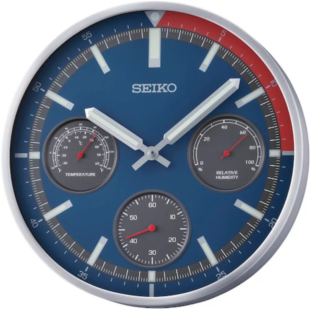 Seiko Wanduhr, Quarzuhr,Leuchtzeiger,Wohnzimmer,Esszimmer,Küche,Arbeitszimm günstig online kaufen