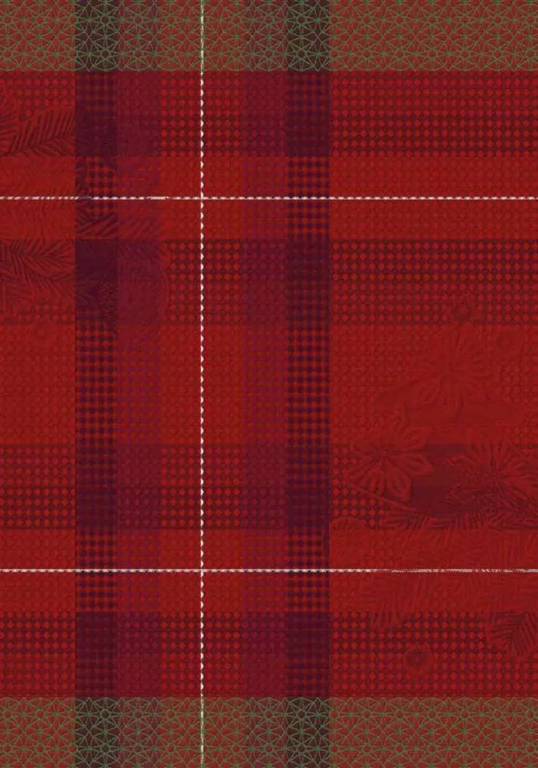 Le Jacquard Francais Geschirrtuch Hiver en Ecosse Kilt Rot 60x80 Baumwolle günstig online kaufen