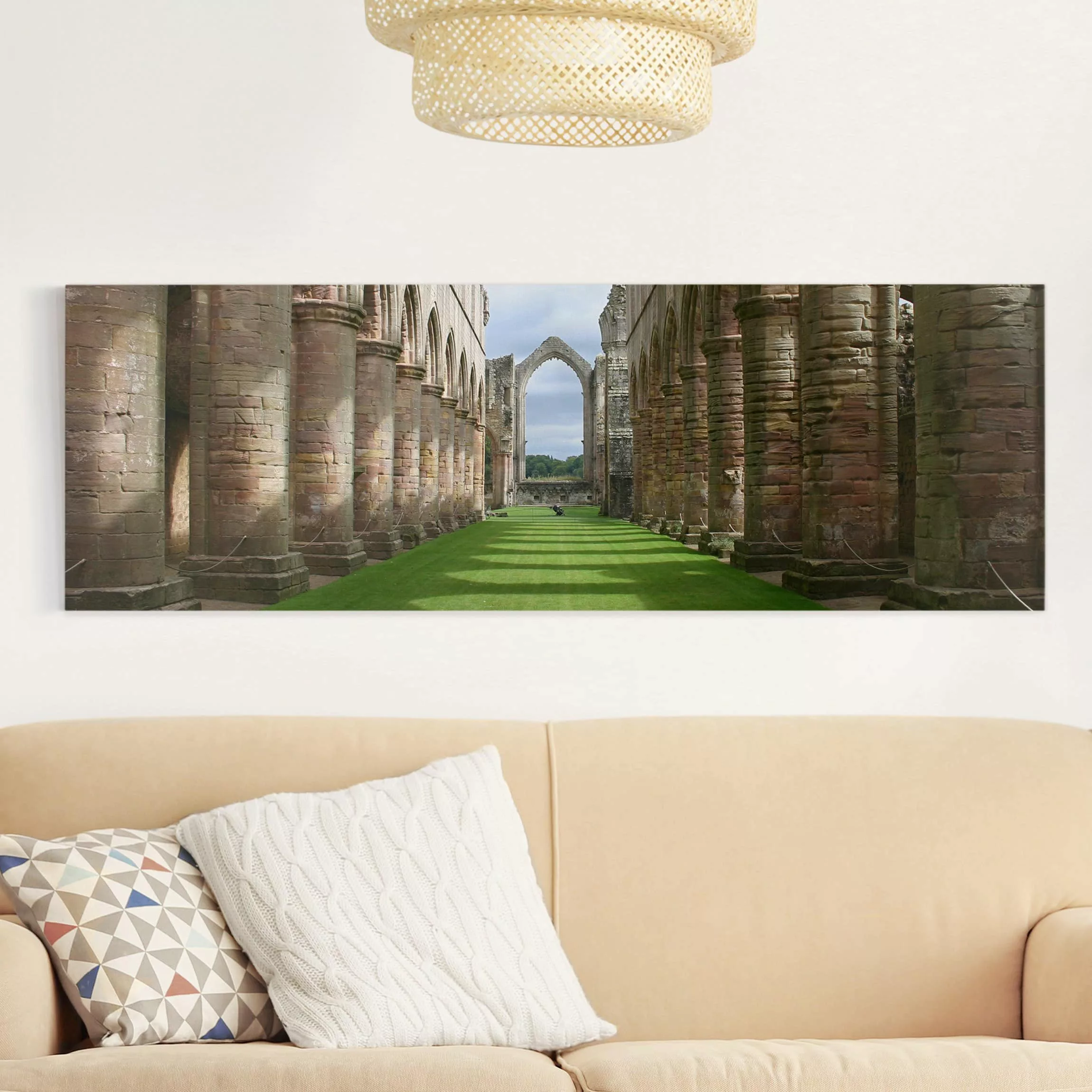 Leinwandbild Architektur & Skyline - Panorama Fountains Abbey günstig online kaufen