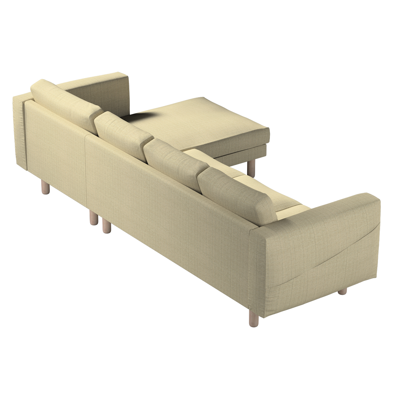 Bezug für Norsborg 4-Sitzer Sofa mit Recamiere, beige-creme, Norsborg Bezug günstig online kaufen