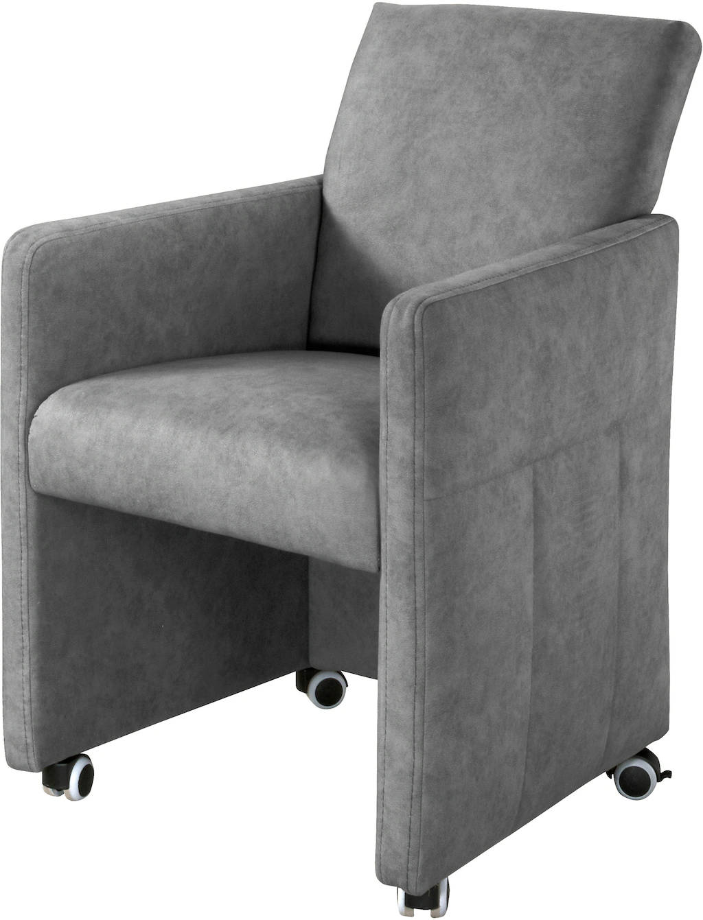 exxpo - sofa fashion Esszimmersessel, Loungesessel auf Rollen, schmale Arml günstig online kaufen