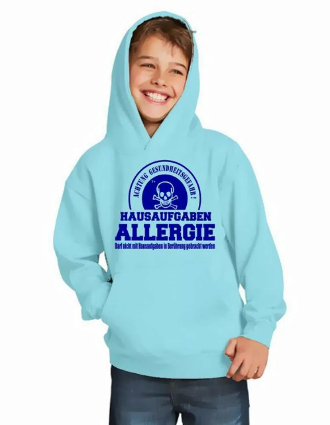 coole-fun-t-shirts Hoodie Hausaufgabenallergie Hoodie Sweatshirt mit Kapuze günstig online kaufen