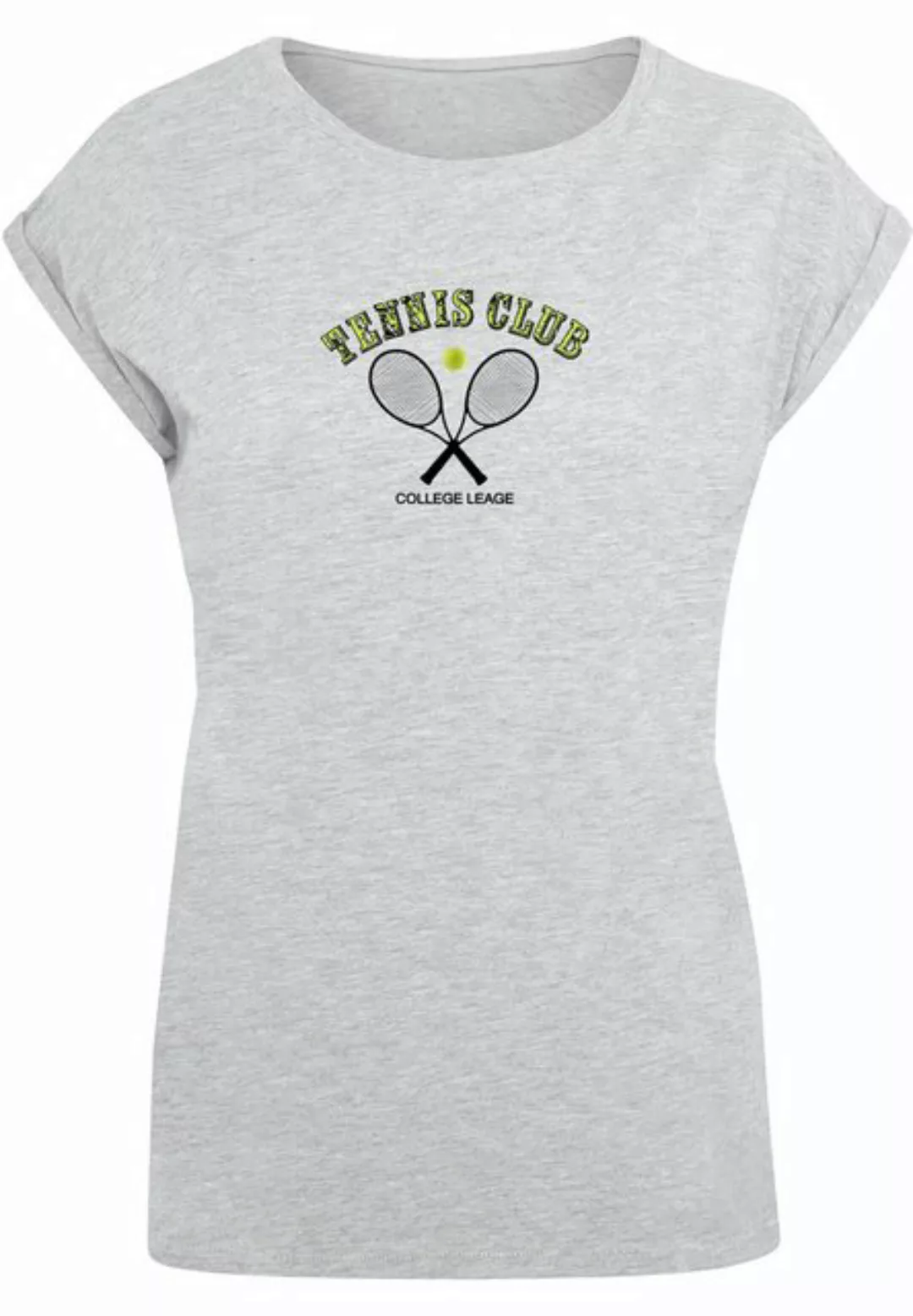 Merchcode T-Shirt Merchcode Damen Ladies Tennis Club Extended Shoulder Tee günstig online kaufen