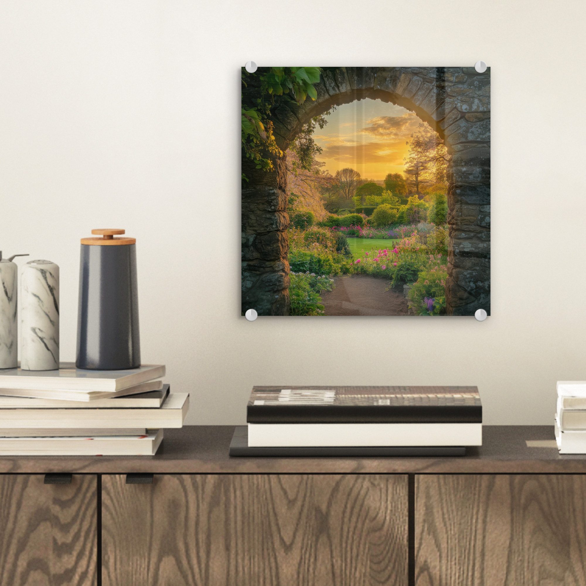 MuchoWow Acrylglasbild Tor - Pflanzen - günstig online kaufen