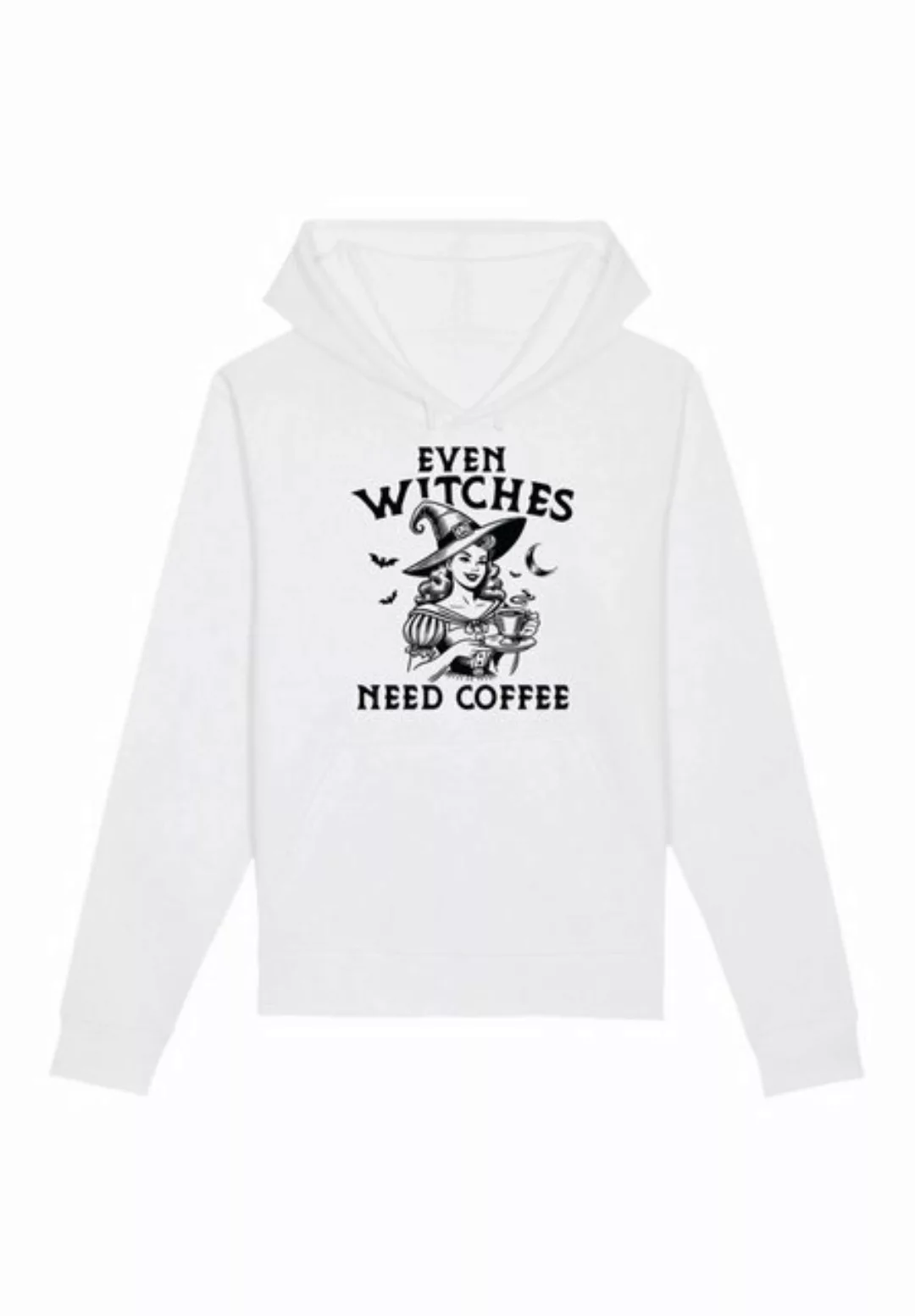 F4NT4STIC Kapuzenpullover Halloween Witch even witches need coffee Premium günstig online kaufen