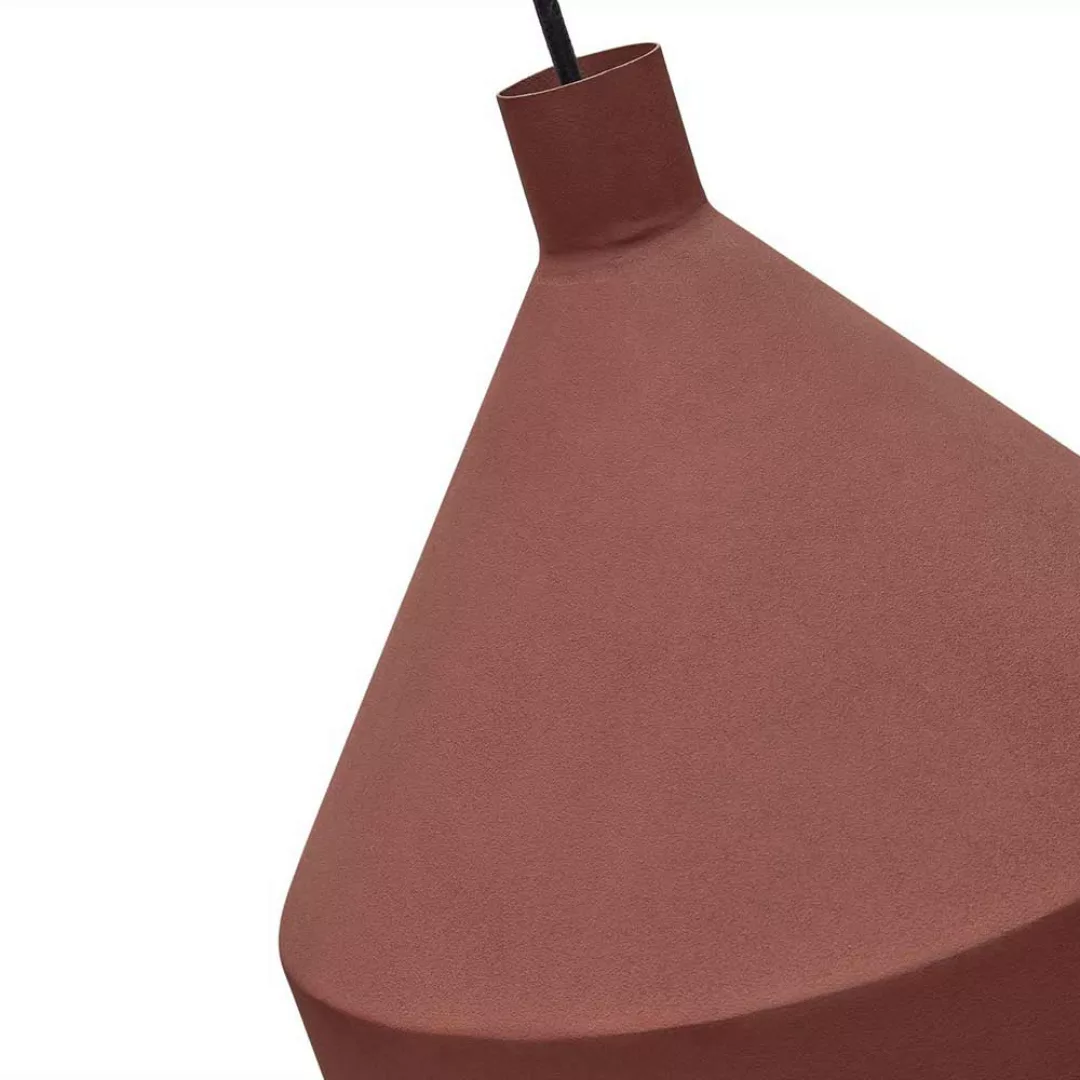 Metall Hängelampe modern in Terracotta 30 cm breiter Schirm günstig online kaufen