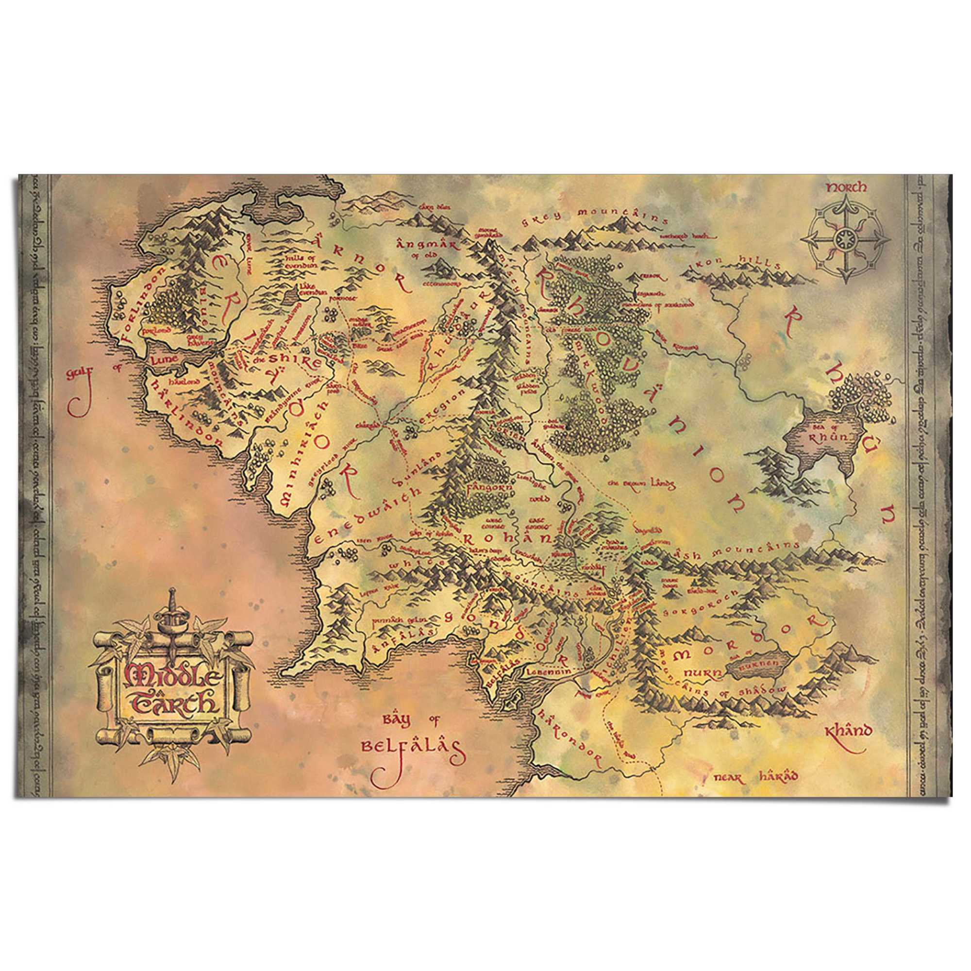 Reinders Poster "Lord of the Rings - middle earth" günstig online kaufen