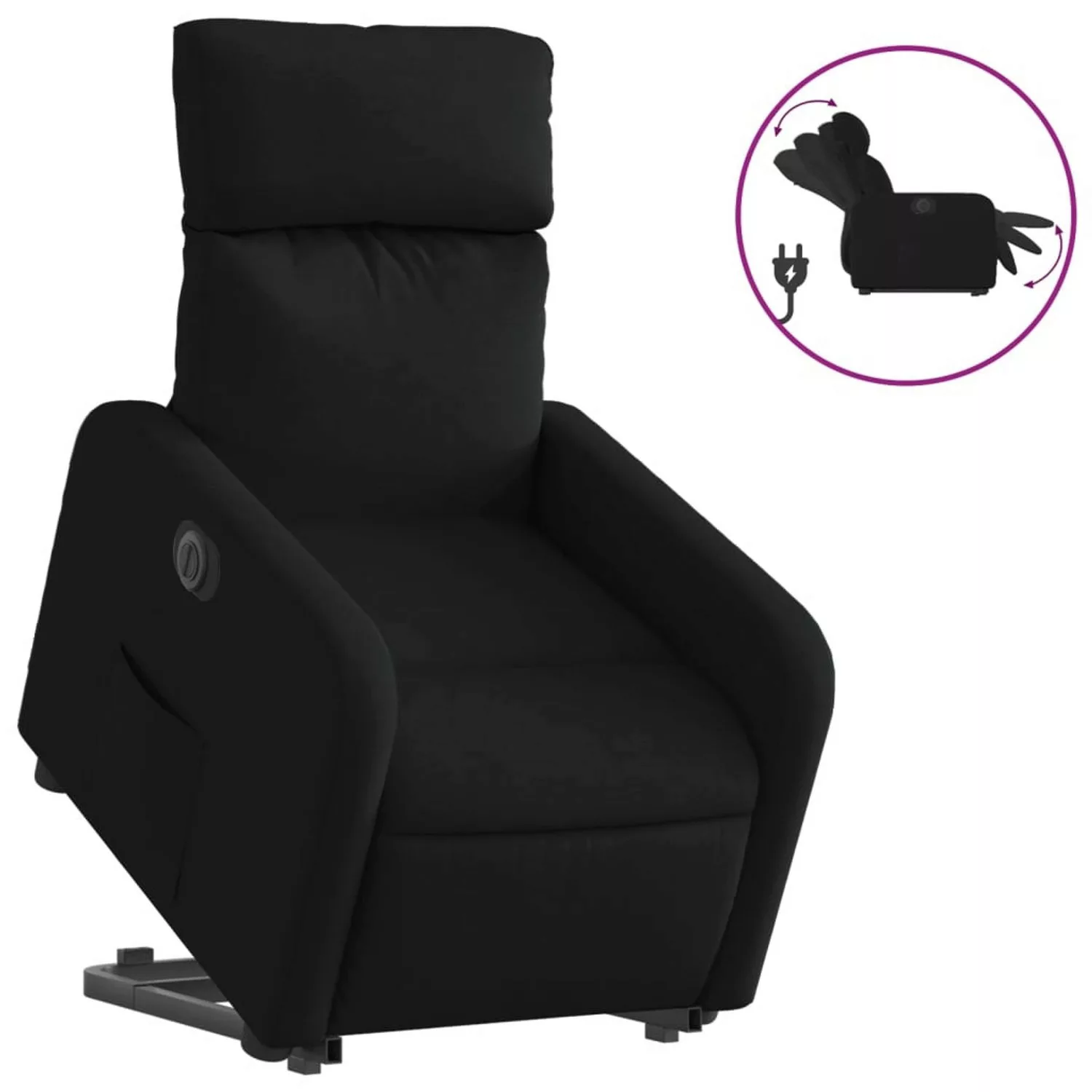 vidaXL Relaxsessel mit Aufstehhilfe Elektrisch Schwarz Stoff Modell 14 günstig online kaufen