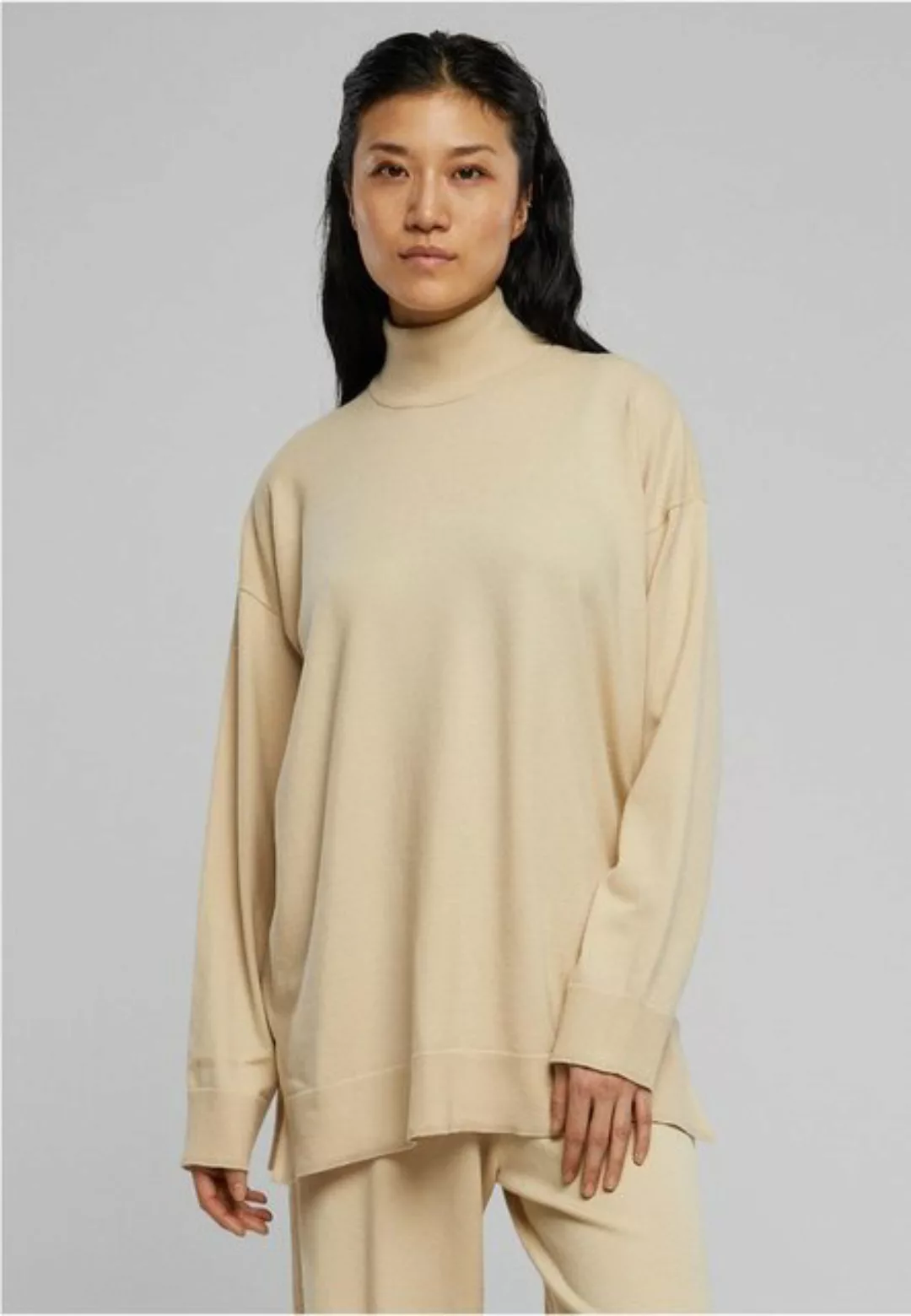URBAN CLASSICS Rundhalspullover Ladies Knitted Eco Viscose Sweater günstig online kaufen