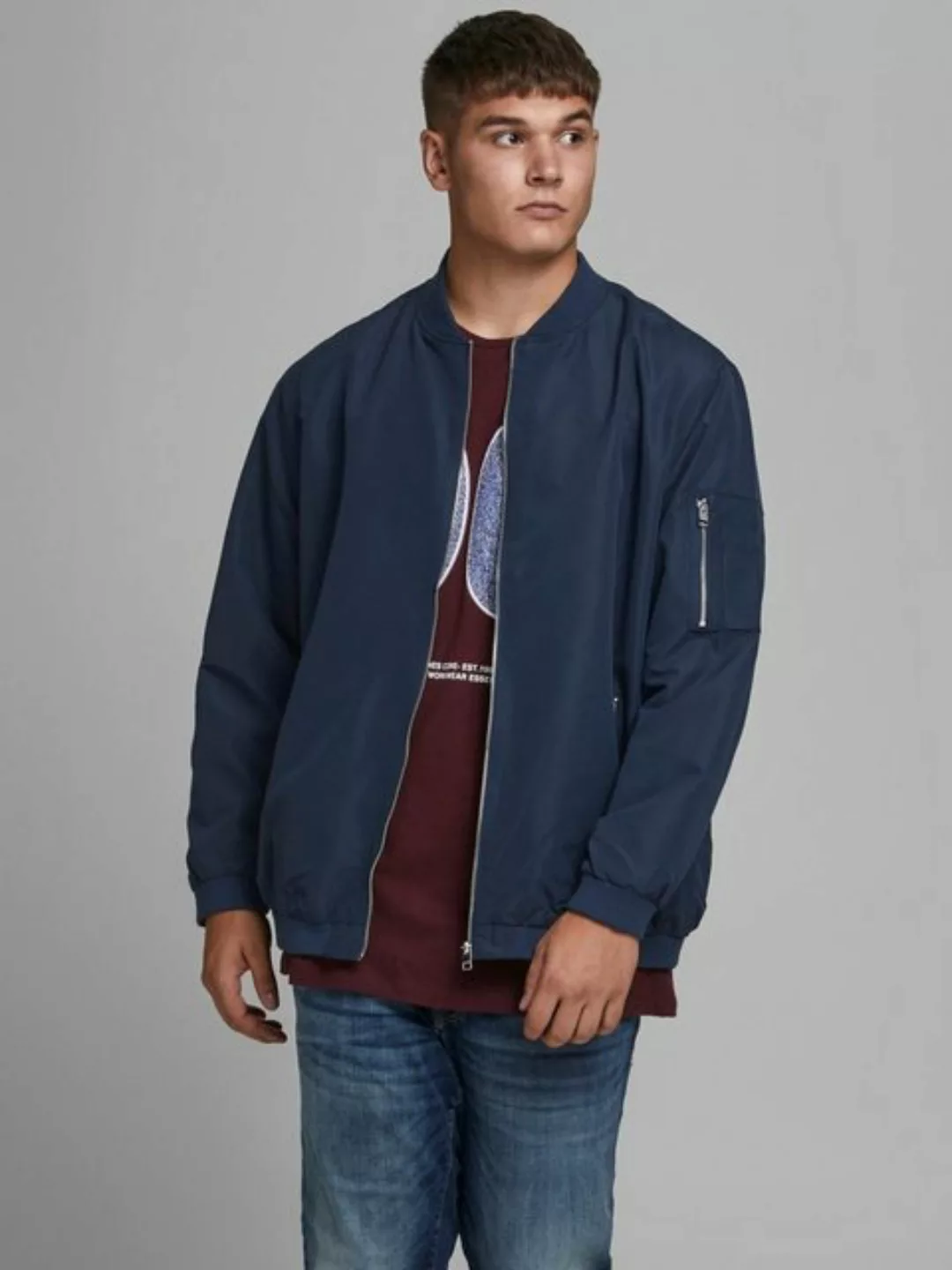 Jack & Jones Blouson Leichte Bomber Jacke Plus Size Große Übergrößen JJERUS günstig online kaufen