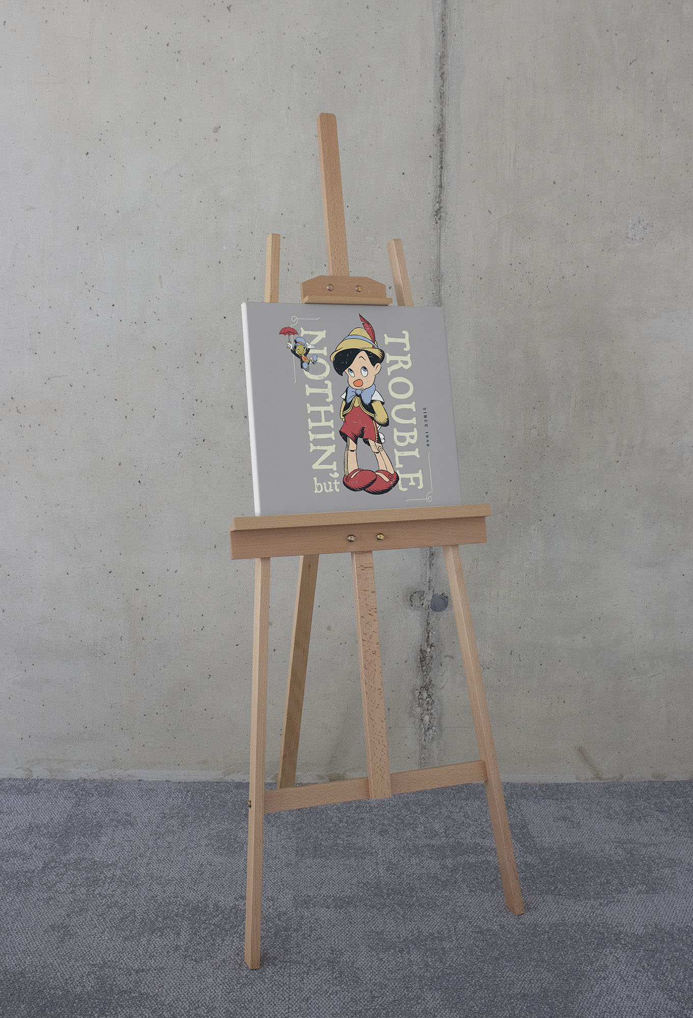 Komar Leinwandbild "Hey Pinocchio - Größe 40 x 40 cm", Disney, (1 St., 40 x günstig online kaufen