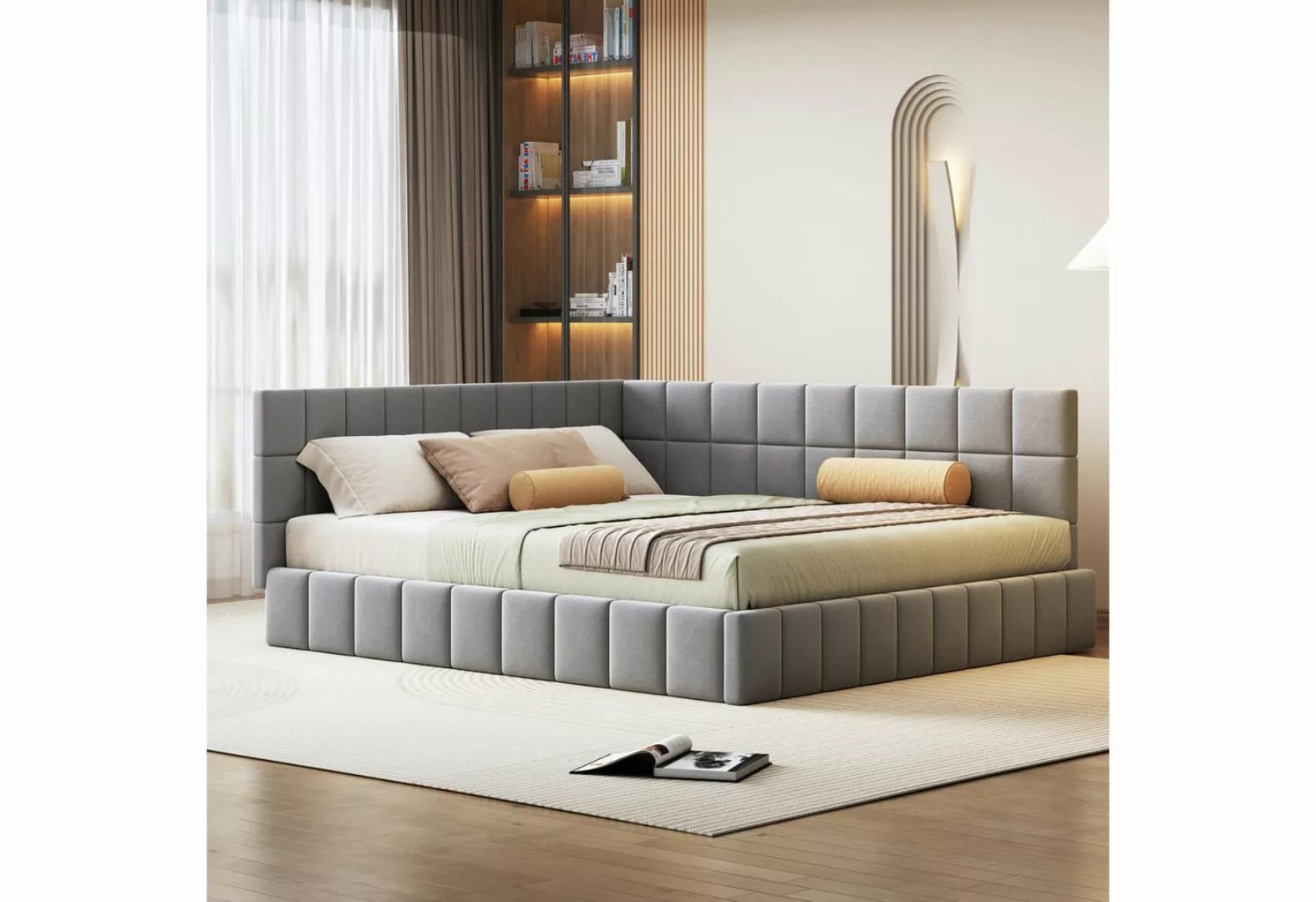 HAUSS SPOLE Schlafsofa 160x200cm Multifunktionsbett mit Lattenrost aus Samt günstig online kaufen