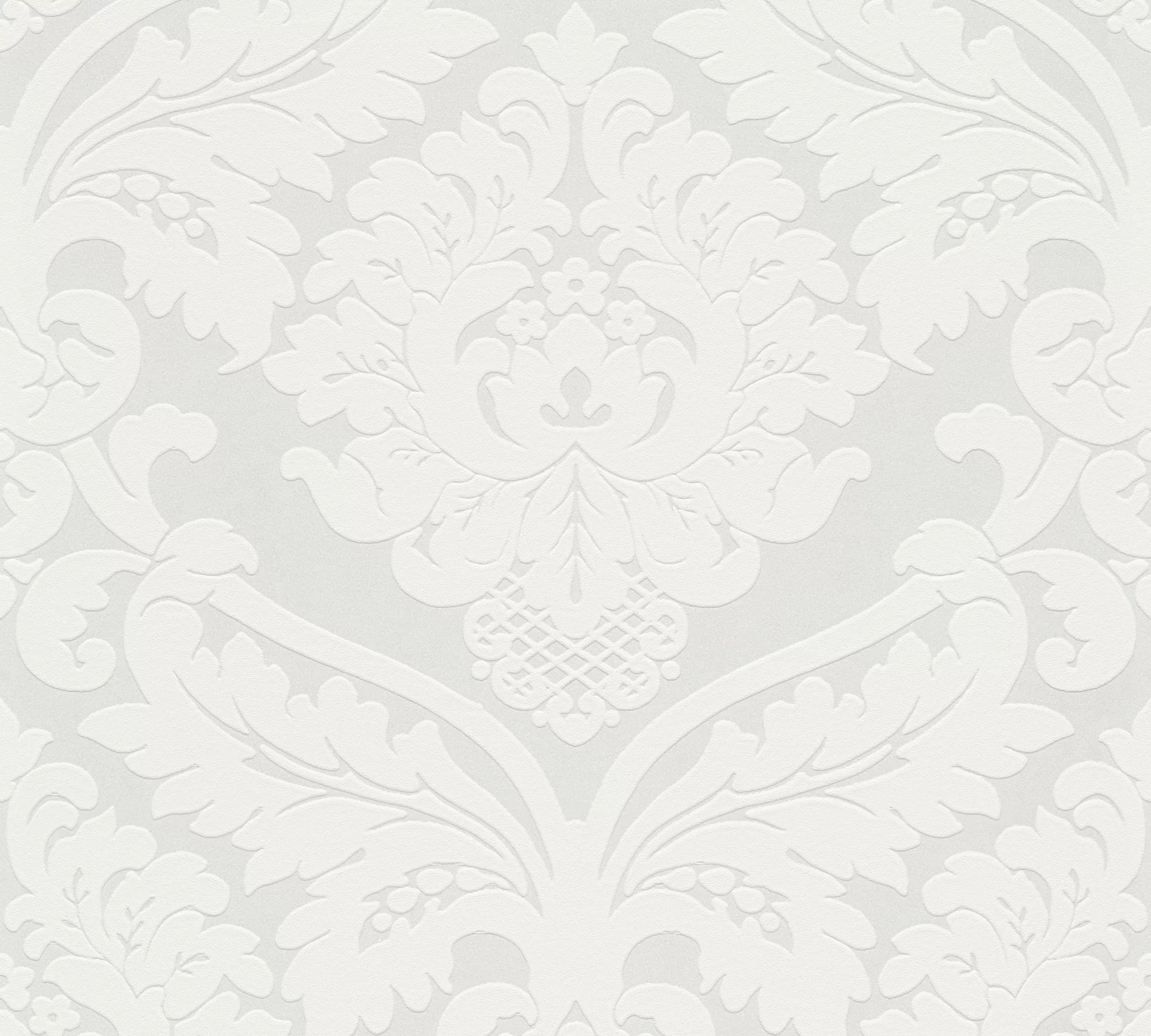 Bricoflor Barock Vliestapete Hell Weiße Tapete mit Ornamenten Ideal für Woh günstig online kaufen