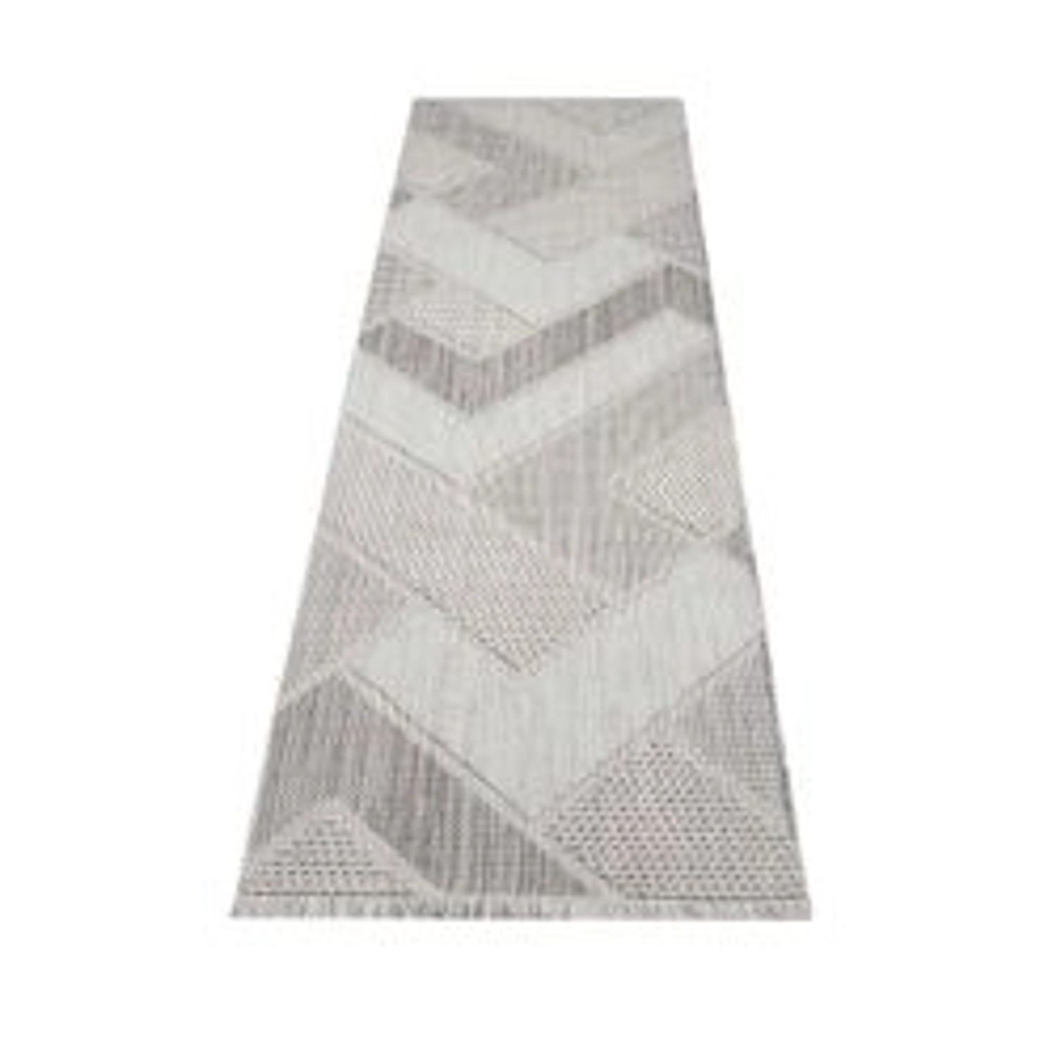 payé Teppich Linda 77 Kurzflor 80x300 cm Grün Geo-Muster günstig online kaufen