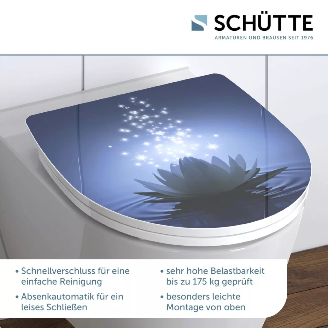 Schütte WC-Sitz "Water Lily", Duroplast, mit Absenkautomatik und Schnellver günstig online kaufen