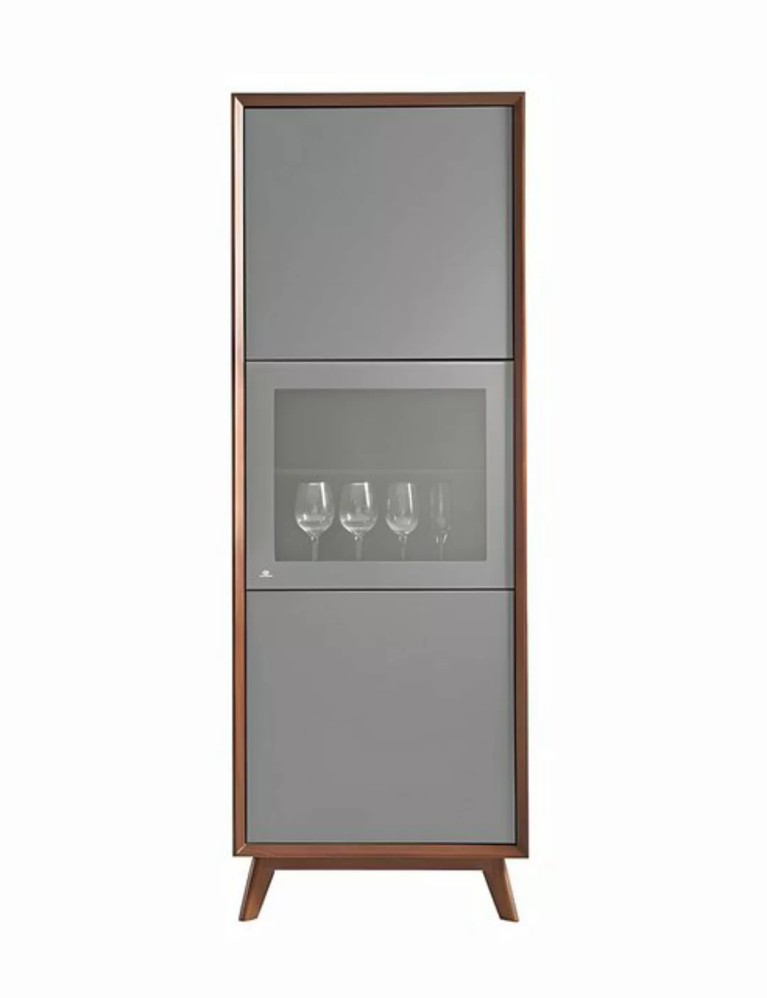 Xlmoebel Vitrine Exklusive Glasvitrine Hausbar aus Holz für stilvolles Wohn günstig online kaufen