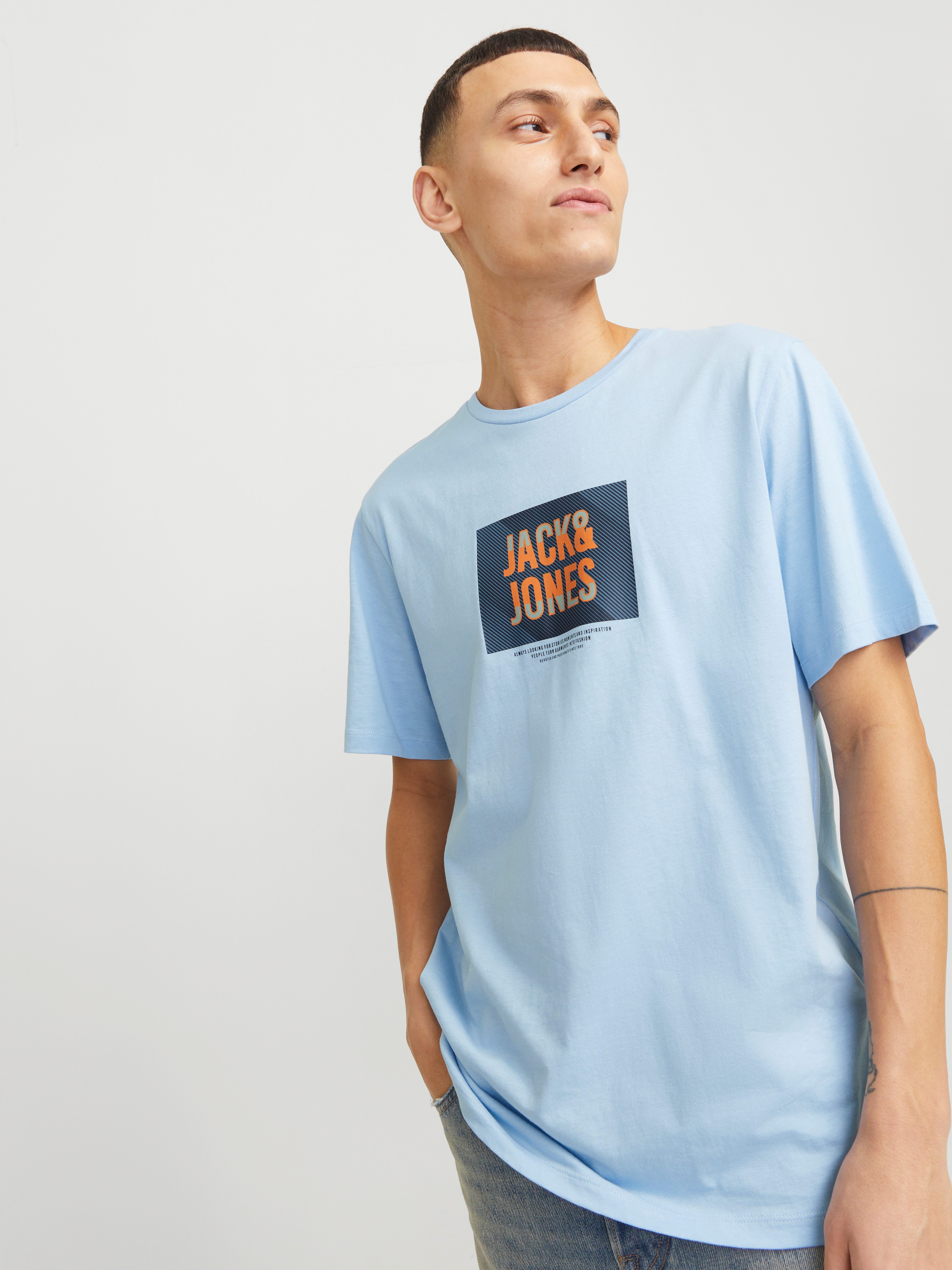 Jack & Jones Print-Shirt "JJHUDSON – Print-Shirt mit Rundhals und Loose Fit günstig online kaufen