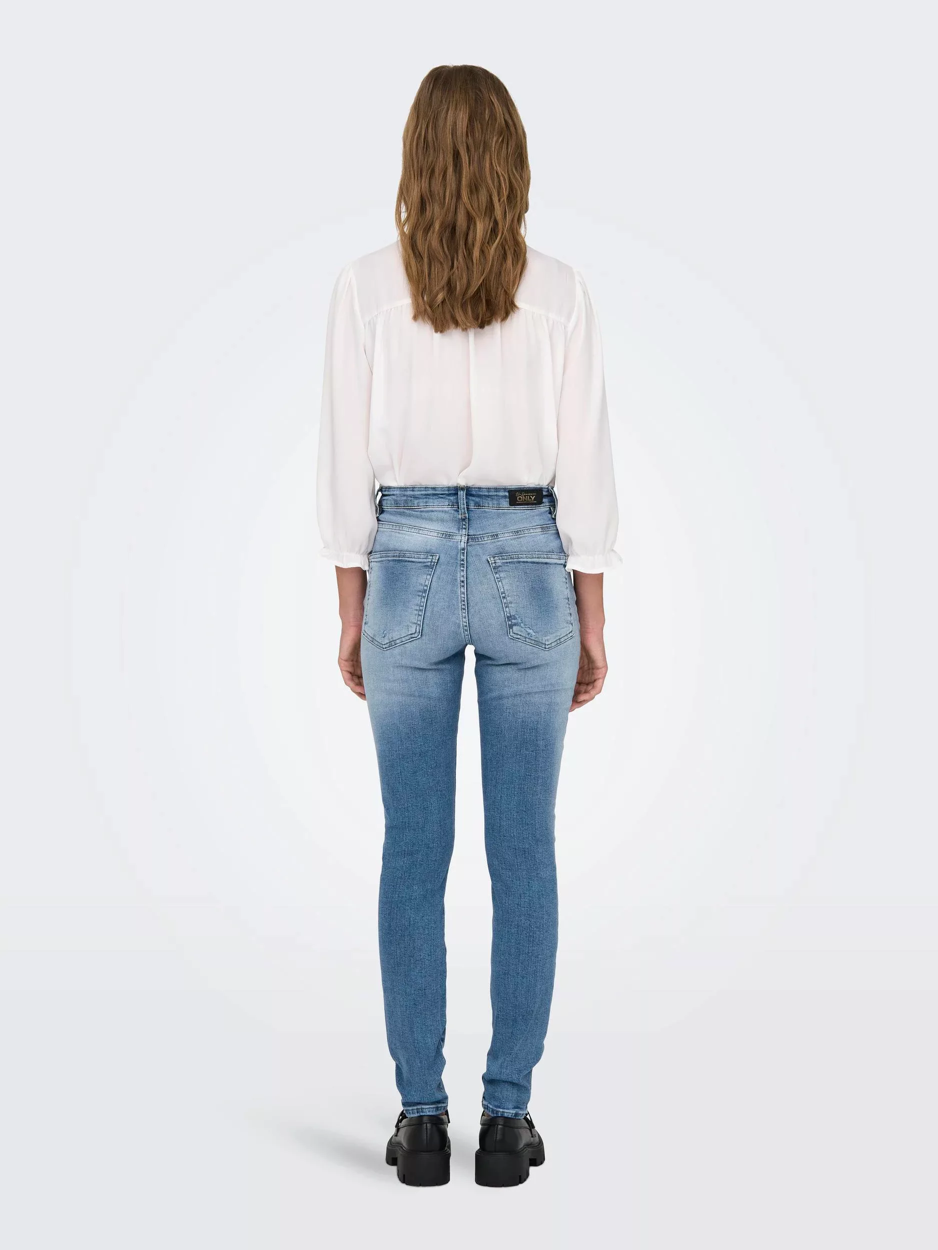 ONLY Skinny-fit-Jeans ONLFOREVER ICON HW SK LAK DNM GEN476NOOS mit Destroye günstig online kaufen