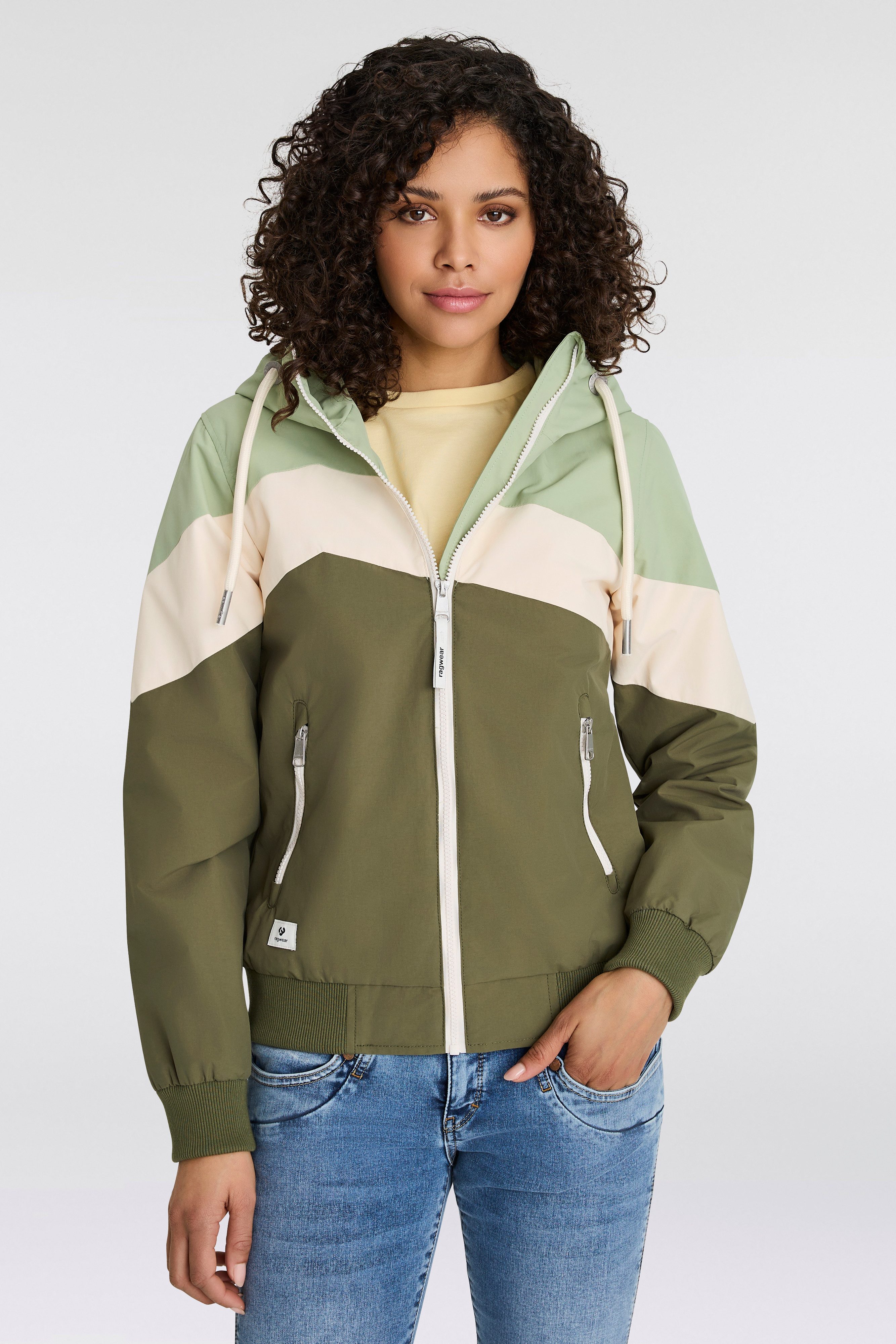 Ragwear Funktionsjacke "NUGGIE OMBRE O", mit Kapuze, Übergangsjacke aus was günstig online kaufen