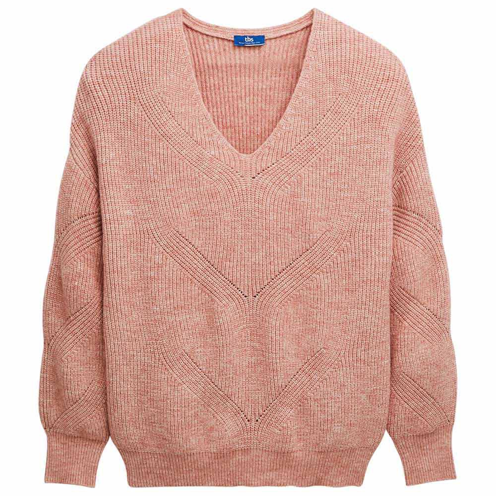 Tbs Esterpul V-ausschnitt Sweater L Pink günstig online kaufen