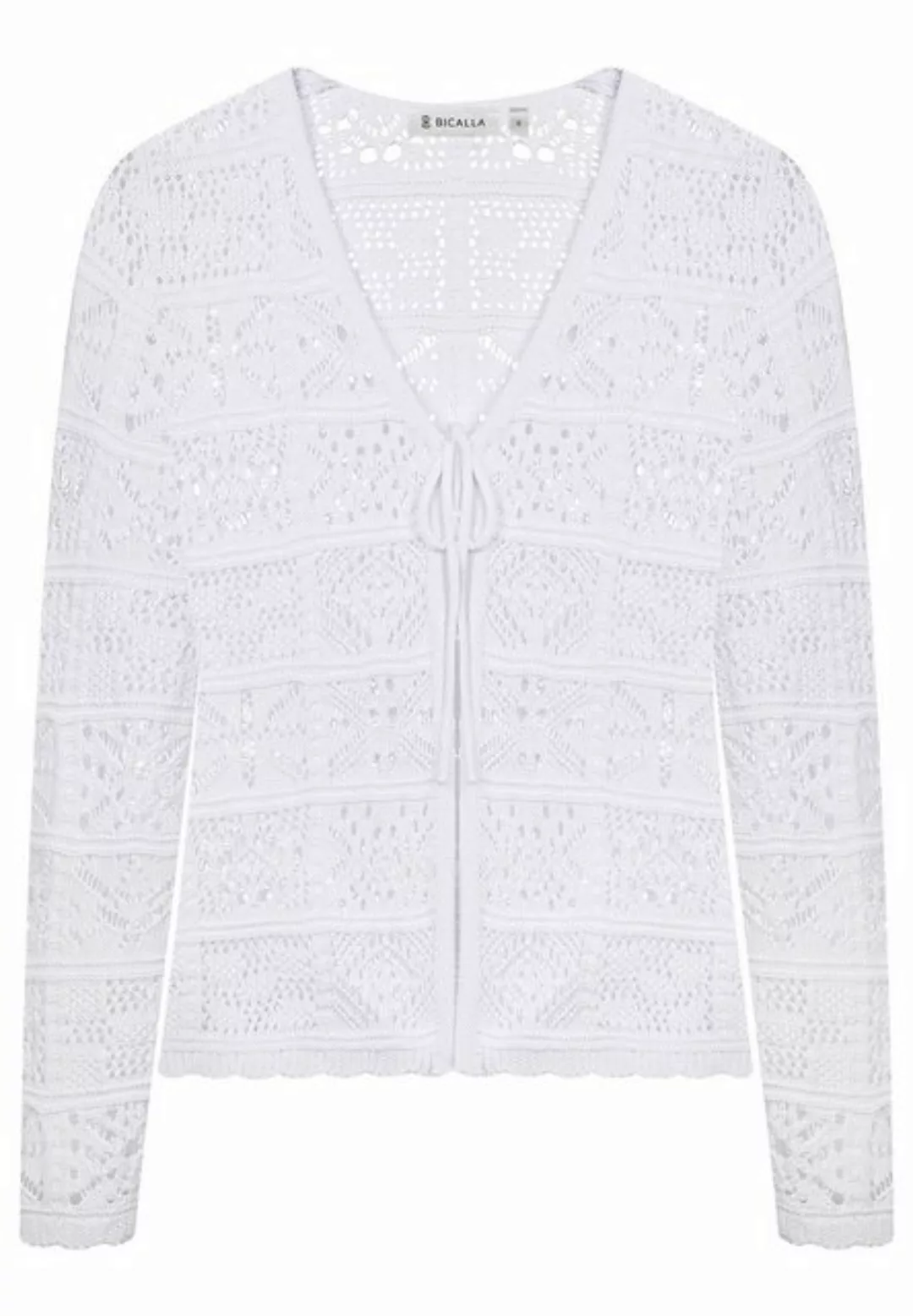 BICALLA Cardigan Cardigan Ajour - 01/white (1-tlg) günstig online kaufen