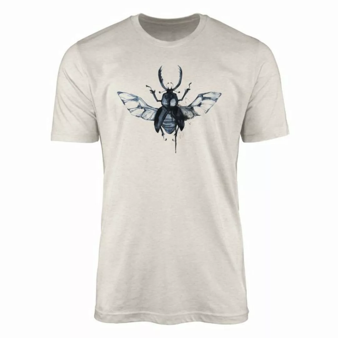 Sinus Art T-Shirt Herren Shirt 100% Bio-Baumwolle T-Shirt Aquarell Motiv Kä günstig online kaufen